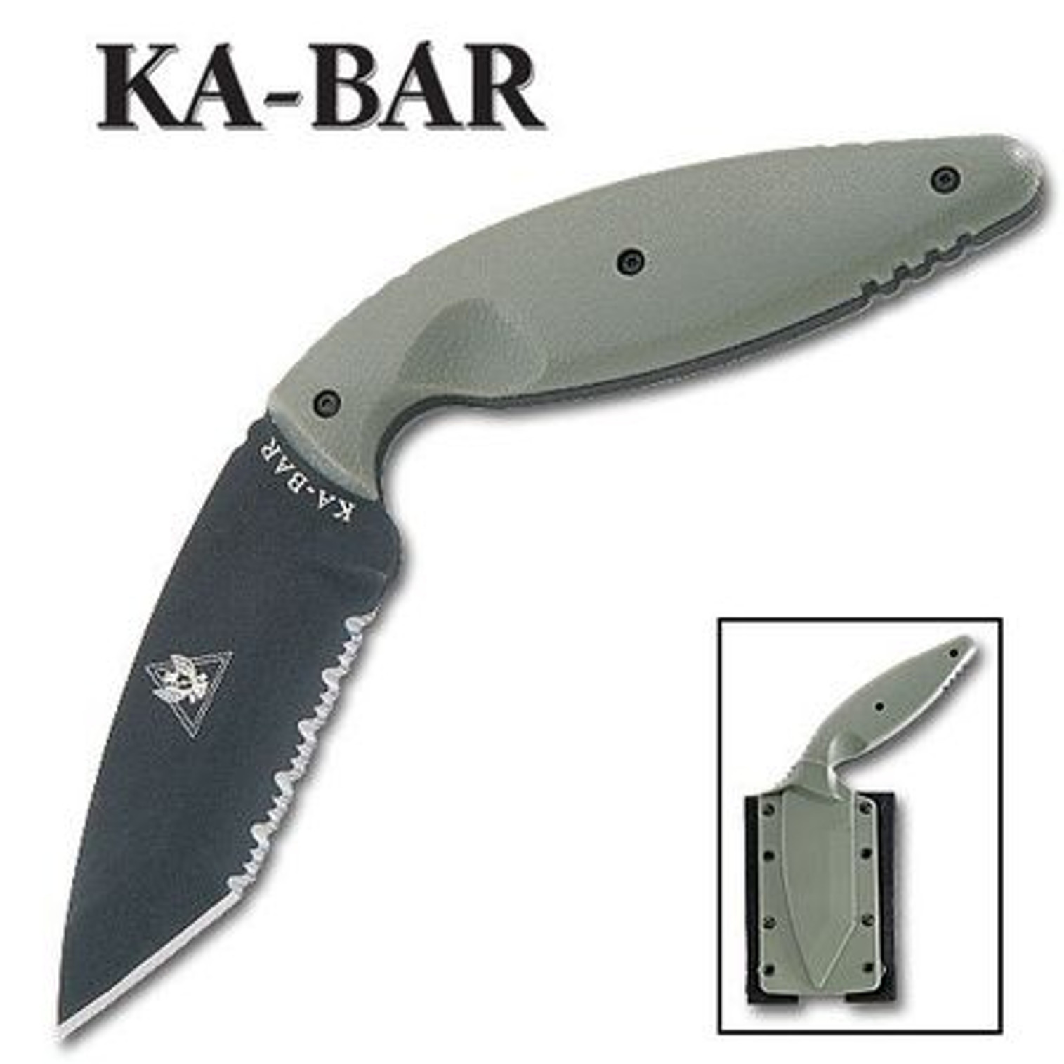 Kabar Large TDI Law Enforcement Serrated Tanto - Foliage