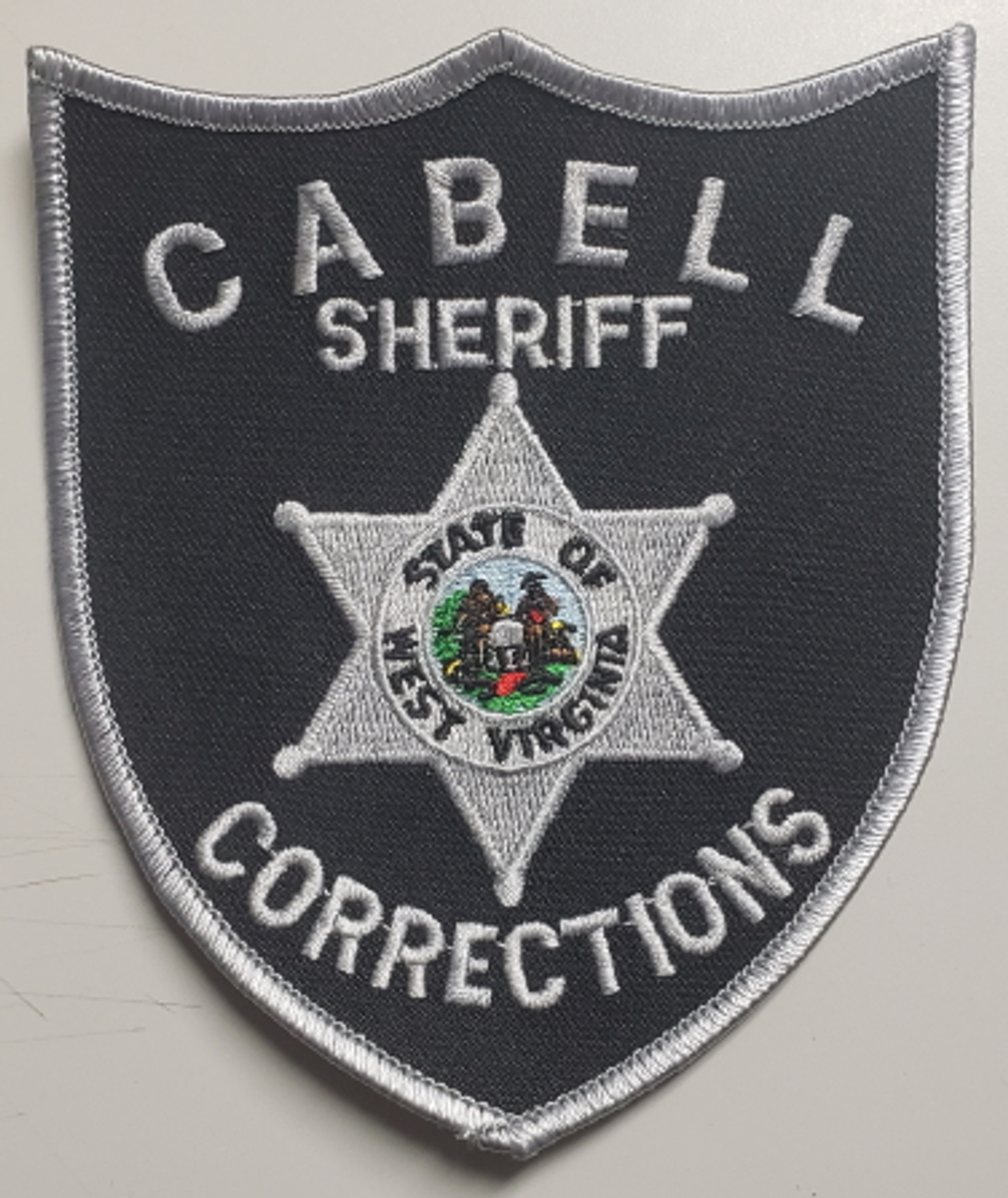 Cabell Sheriff Corrections WV Police Patch - SILVER