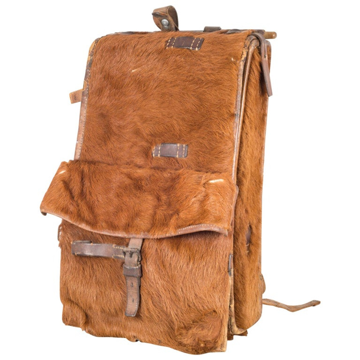 WWII Era Swiss Army Cowhide Backpack