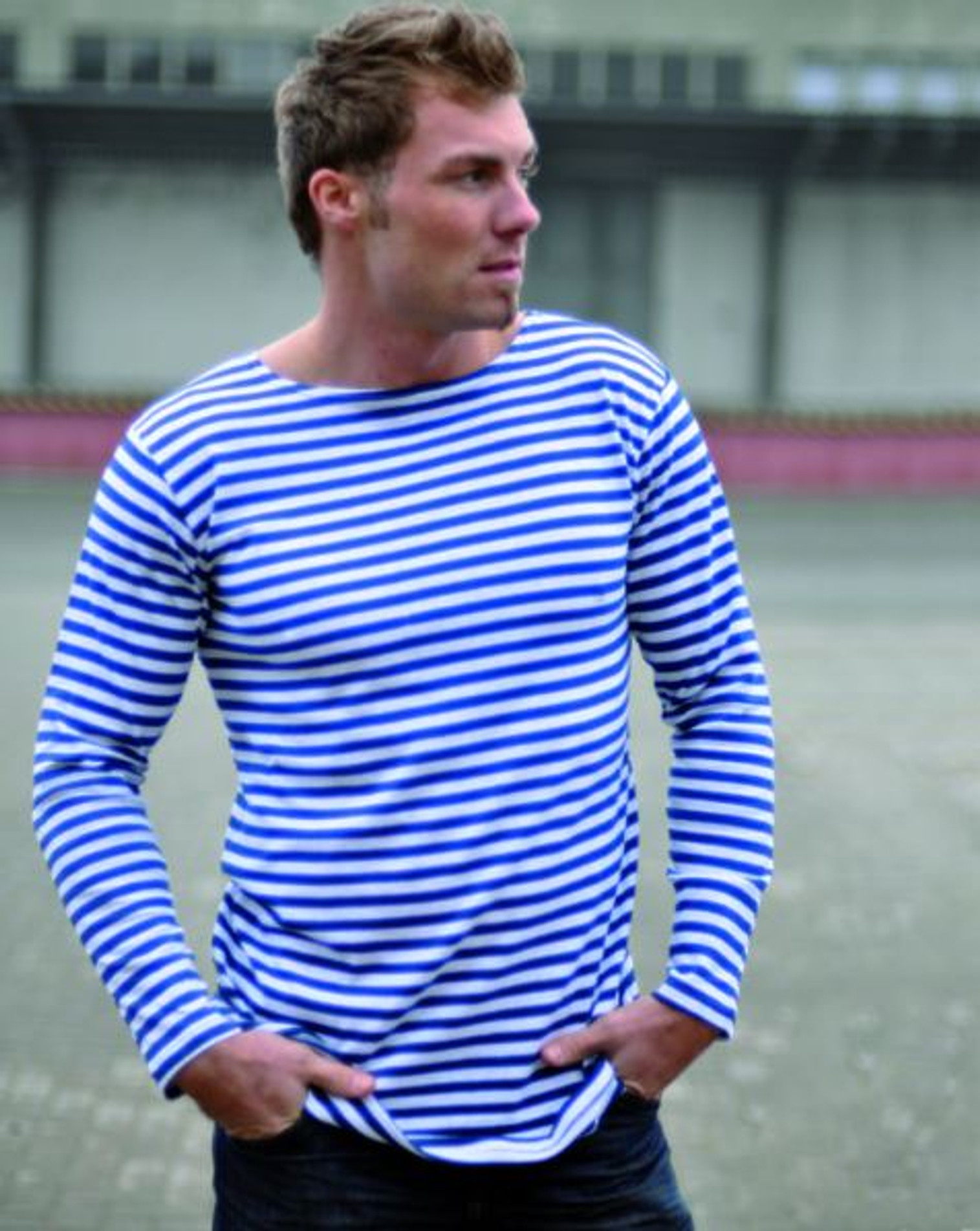 MIL-TEC Blue White Striped Summer Sweater