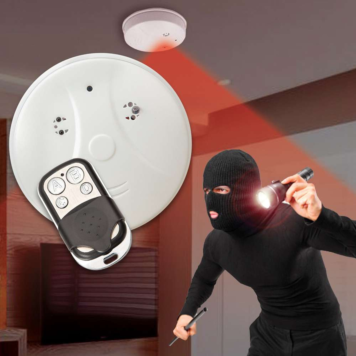 Smoke Detector Spy Camera With Night Vision