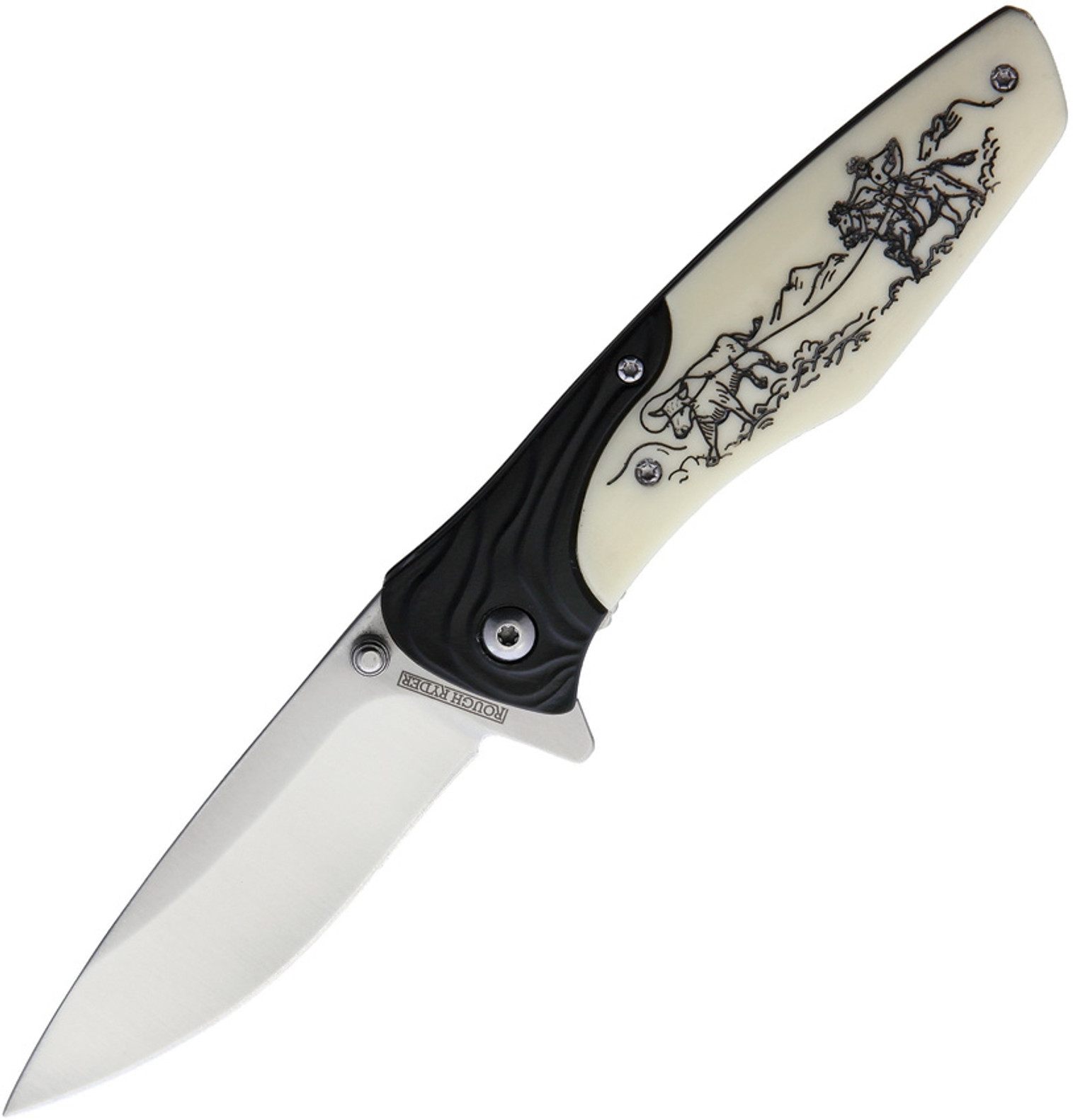 Cowboy Scrimshaw Linerlock