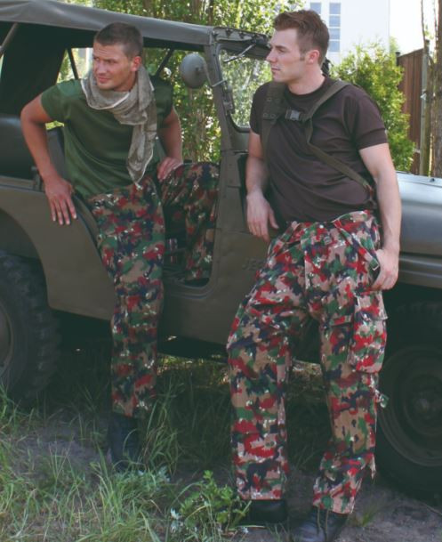 Swiss Armed Forces M70 Camo Field Pants w/Suspenders