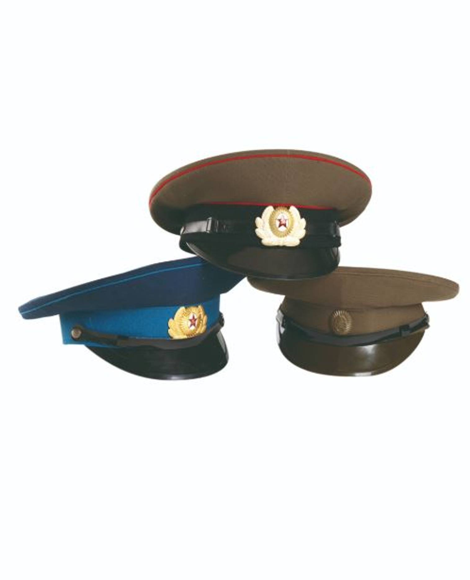 Russian Military Issue Asst Visor Hats w/Insignia