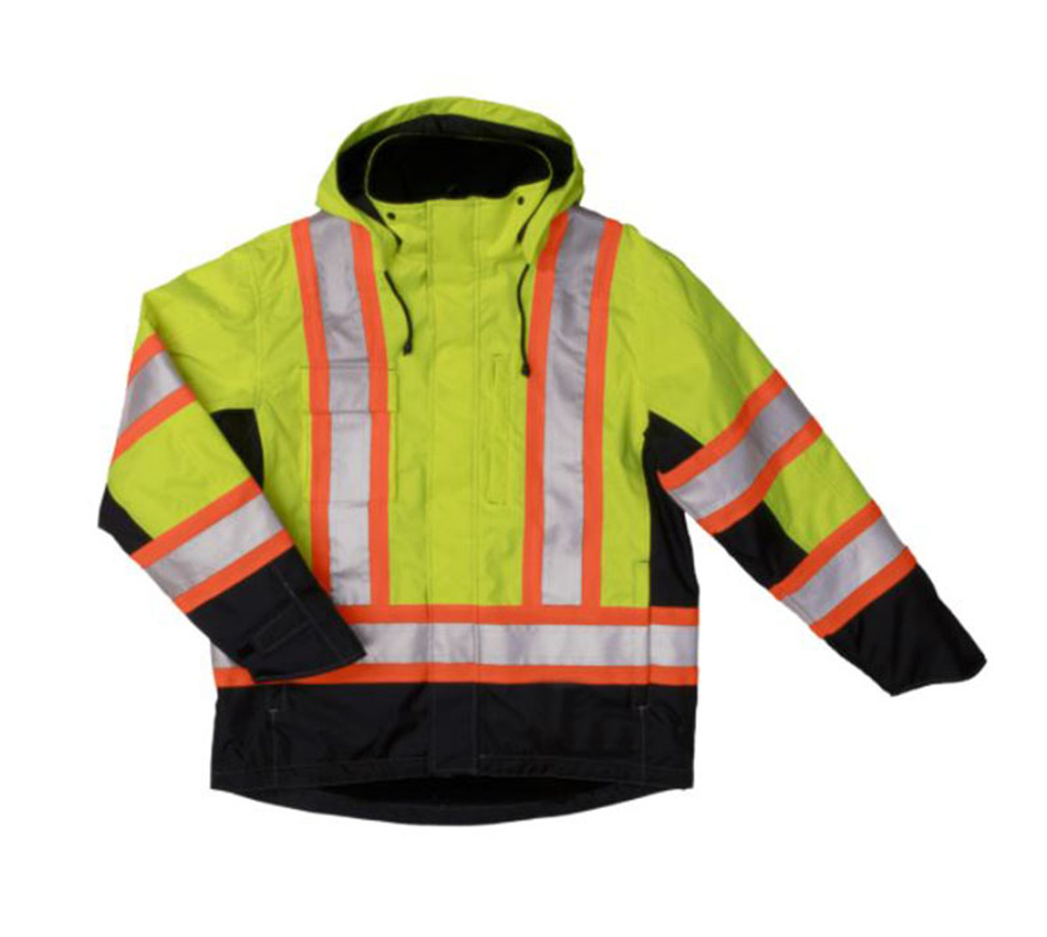 Fleece Lined Safety Jacket (Fluorescent Green)