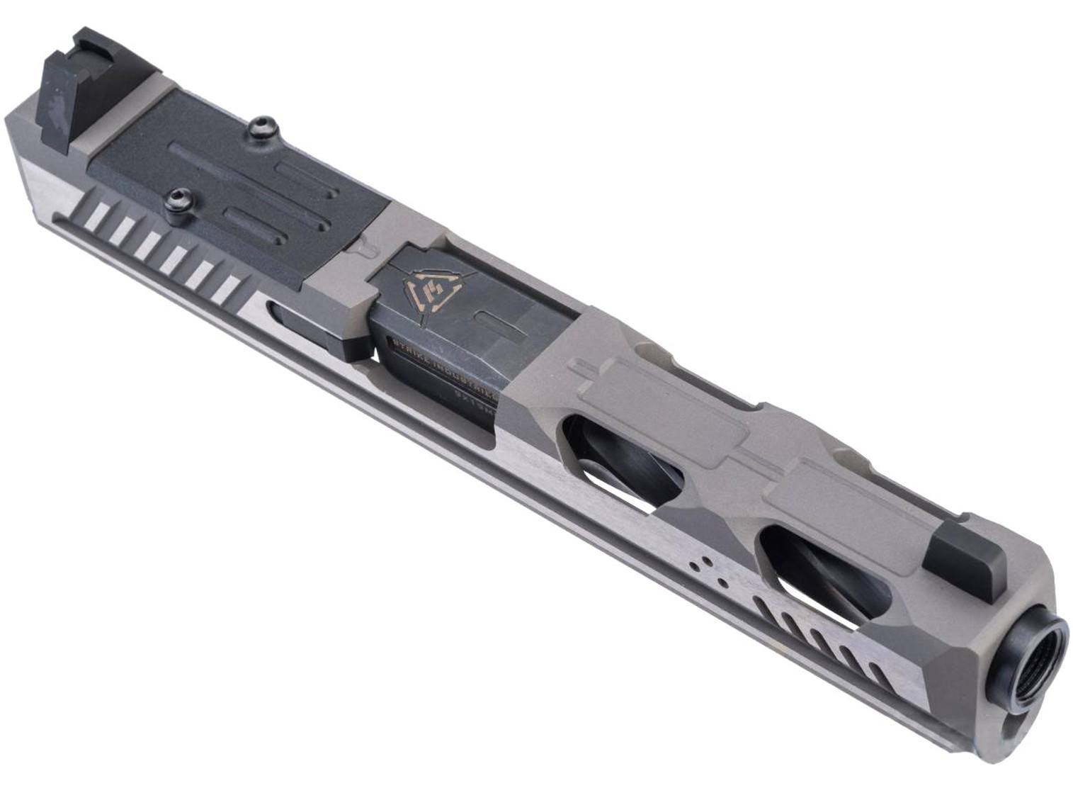 EMG Strike Industries Licensed ARK-17 Titanium Slide Set for EMG/Salient Arms International BLU Full Size Gas Blowback Airsoft Pistols