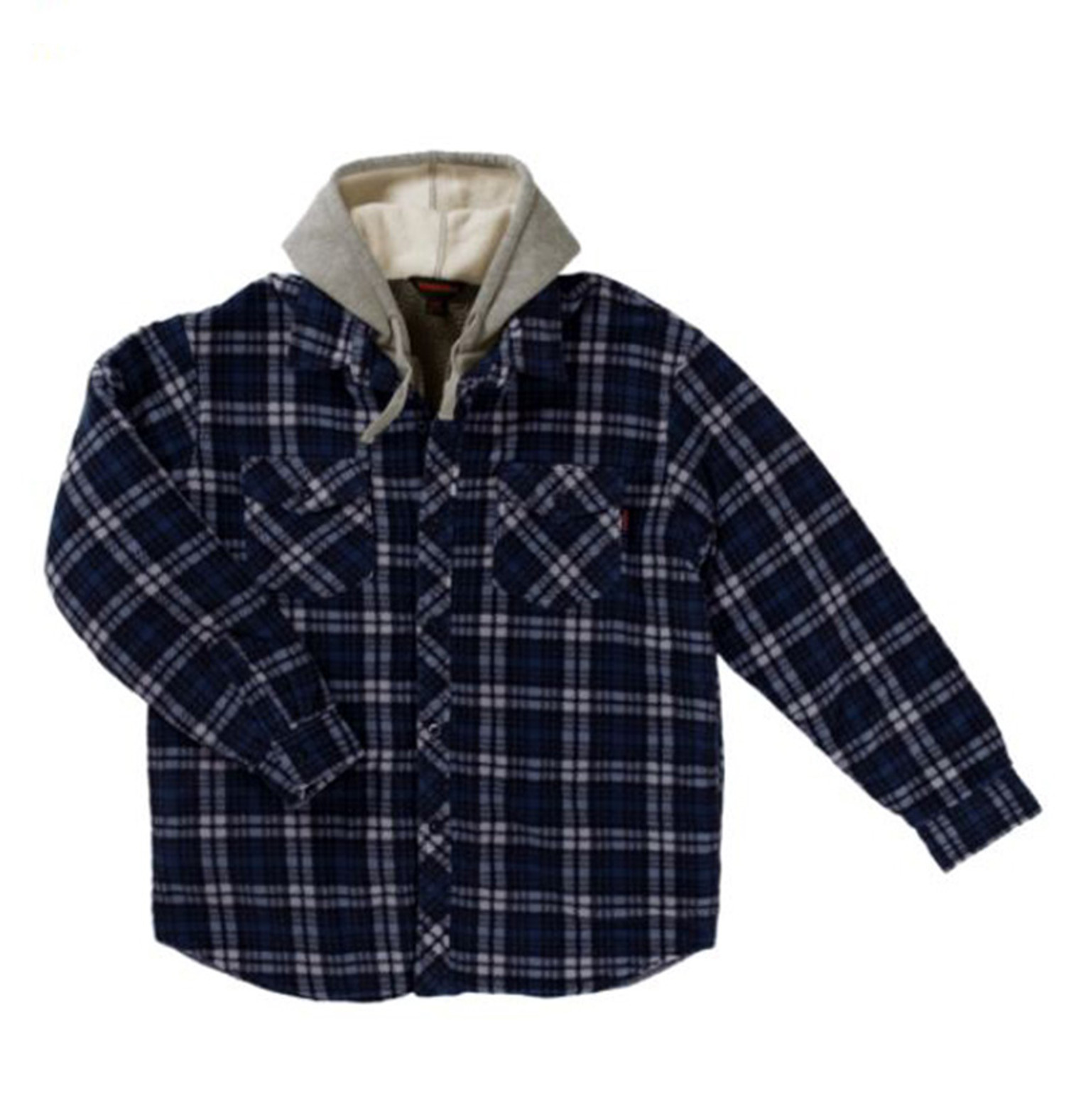 Sherpa Lined Fleece (Blue Grey Plaid)