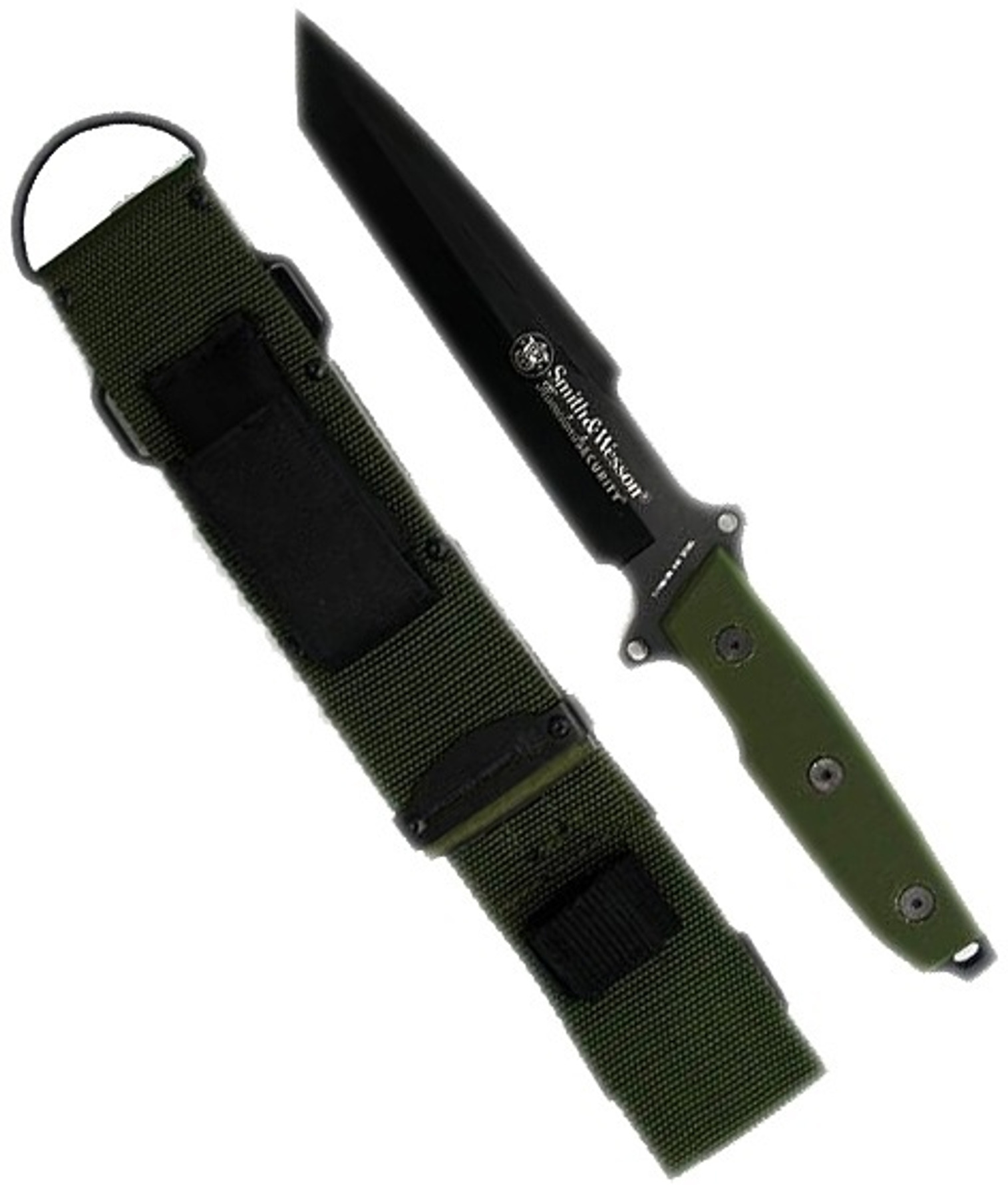 Smith & Wesson Homeland Security Tanto Knife Green Handle