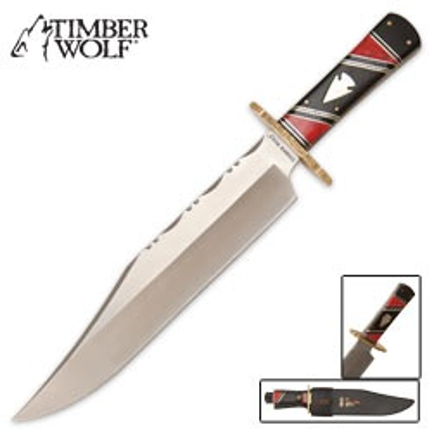 Timber Wolf Arrowhead Bowie w/Sheath