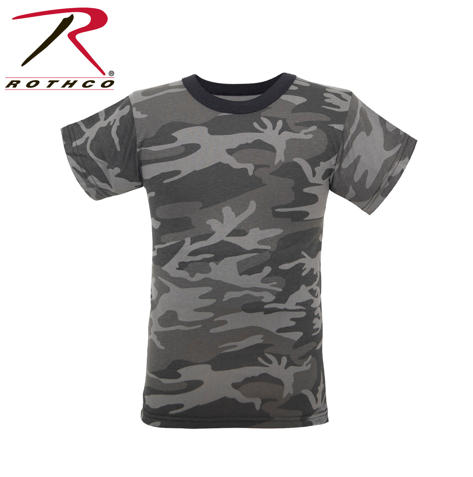 Rothco Kids Camo T-Shirt - Black Camo