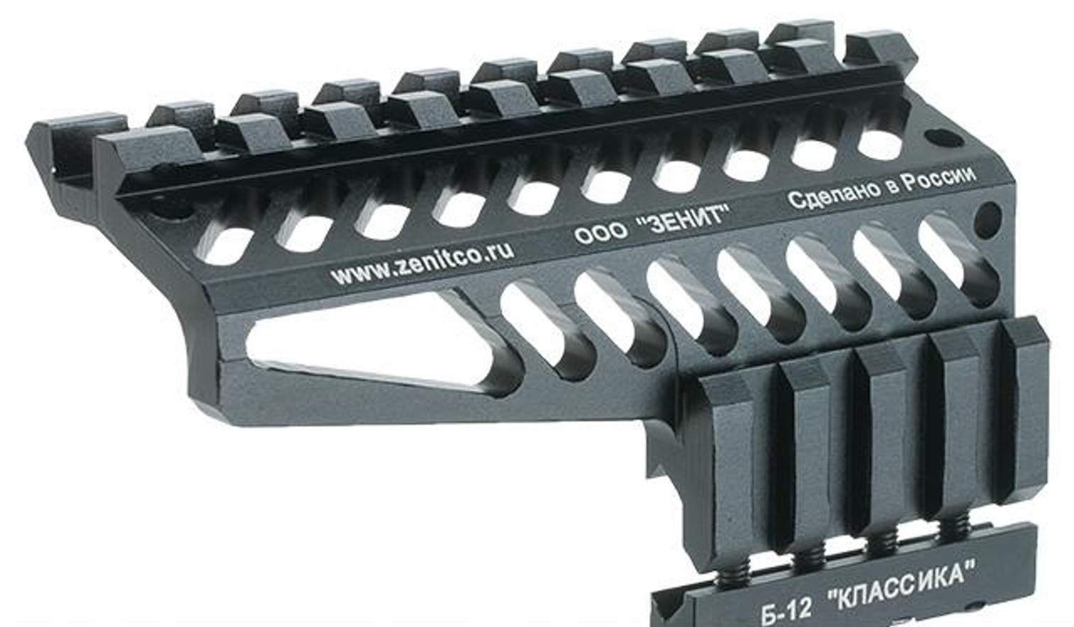 GHK Zenimei Style CNC Aluminum B-12 Rail Mount for AK Series AEG / GBB Rifles - Black