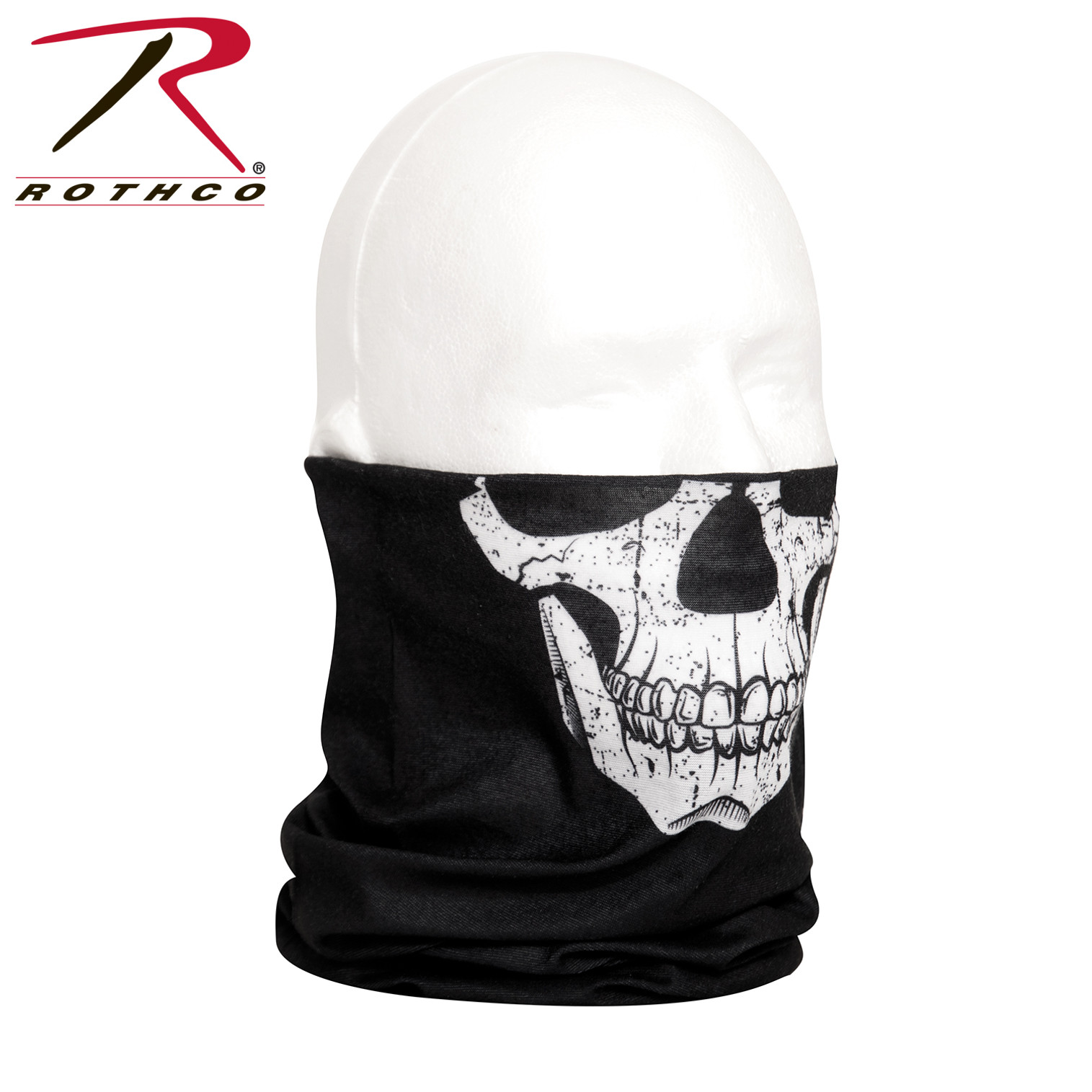 Rothco Multi-Use Neck Gaiter & Face Covering Tactical Wrap - Skull Print