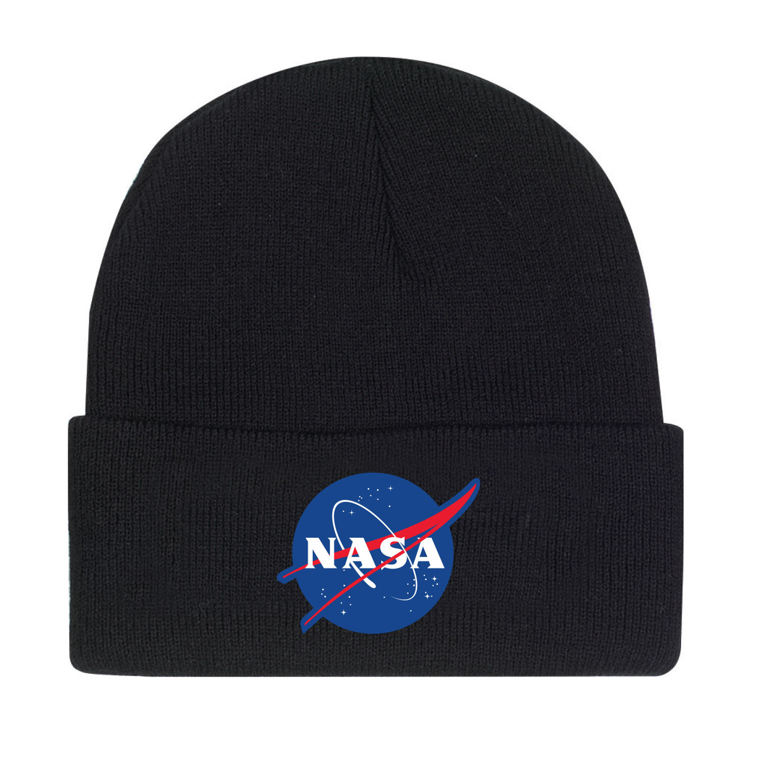 Rothco Deluxe NASA Meatball Logo Embroidered Watch Cap - Black