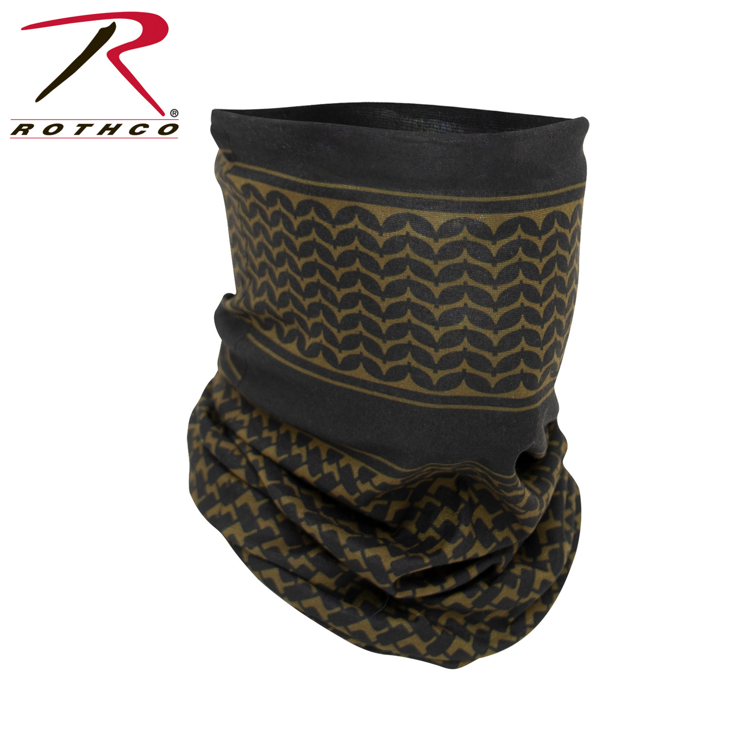 Rothco Multi-Use Tactical Wrap with Shemagh Print - Coyote Brown