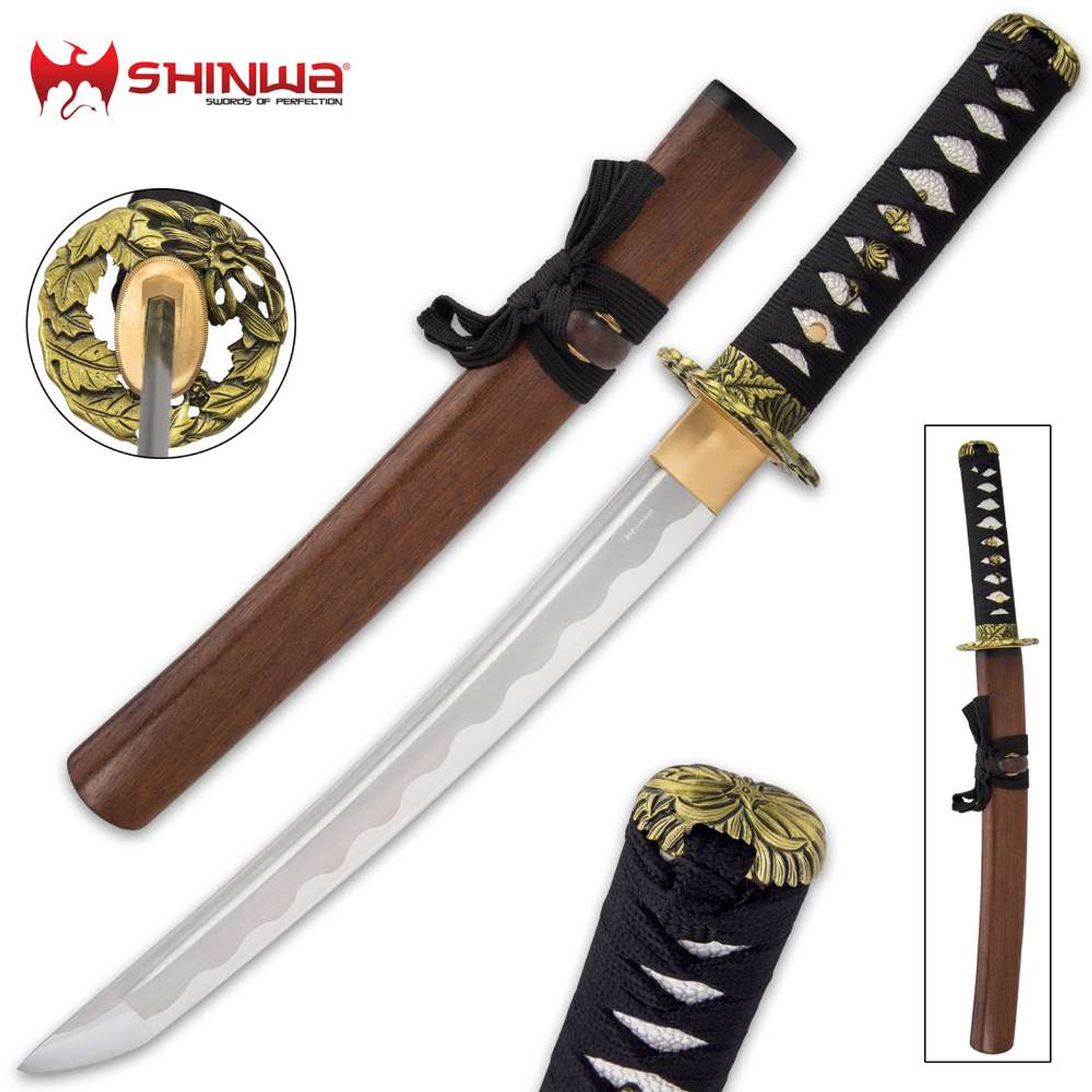 Shinwa Brown Wooden Tanto And Scabbard