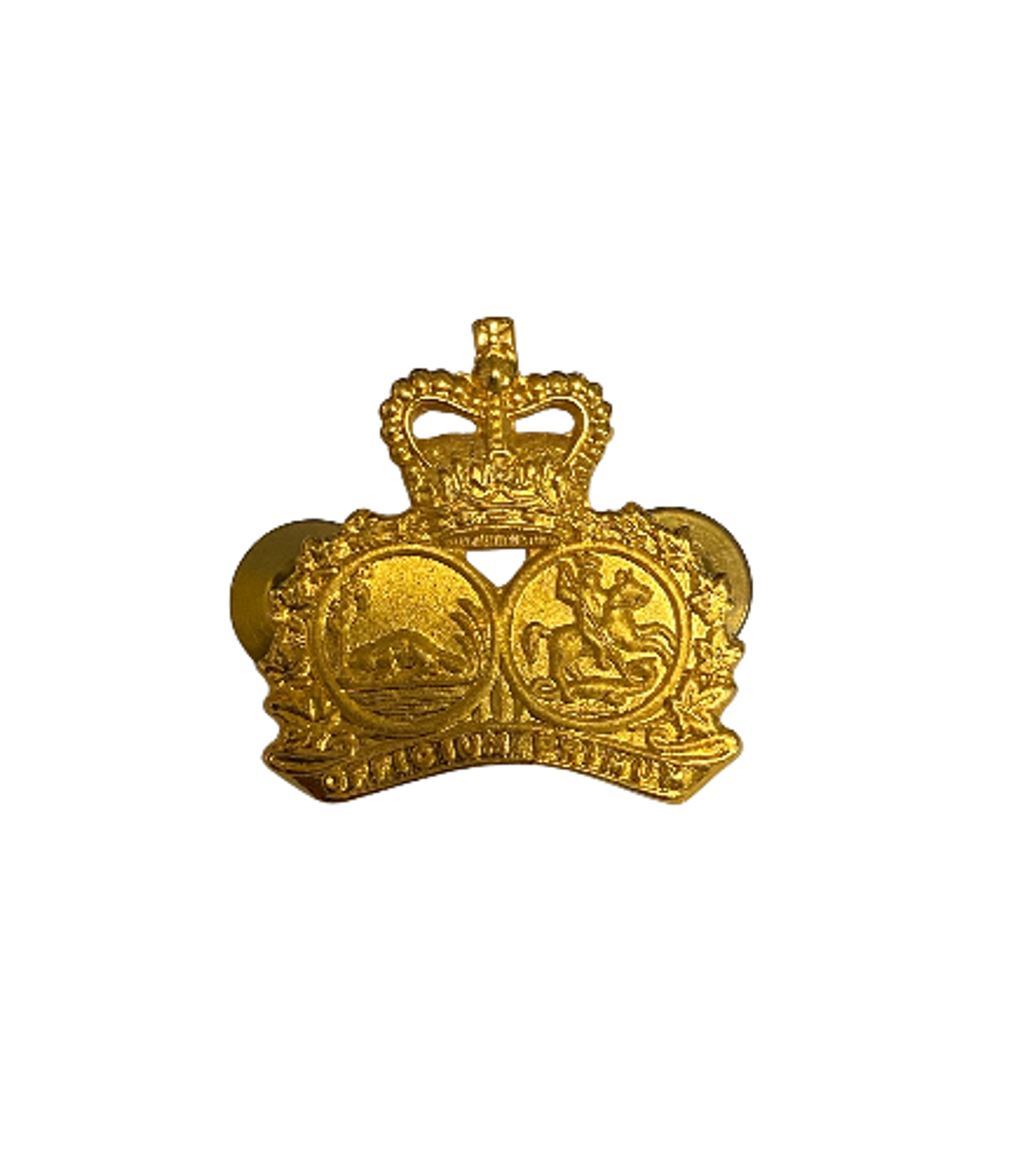 Canadian Armed Forces - Elgin Regiment 'Officium Primum' Collar Badge (Pair)
