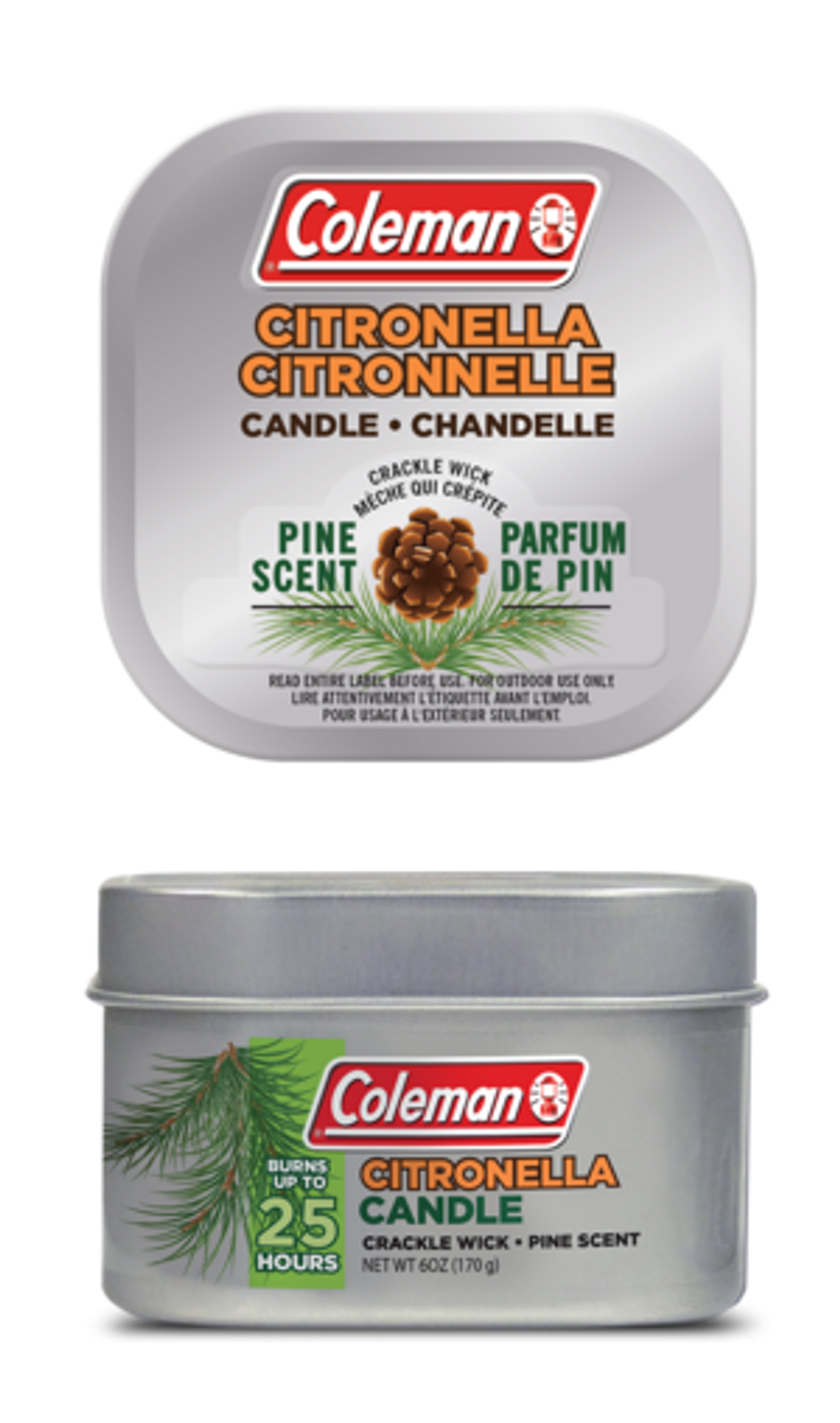 Citronella Pine Scented Tin Candle 25 Hour