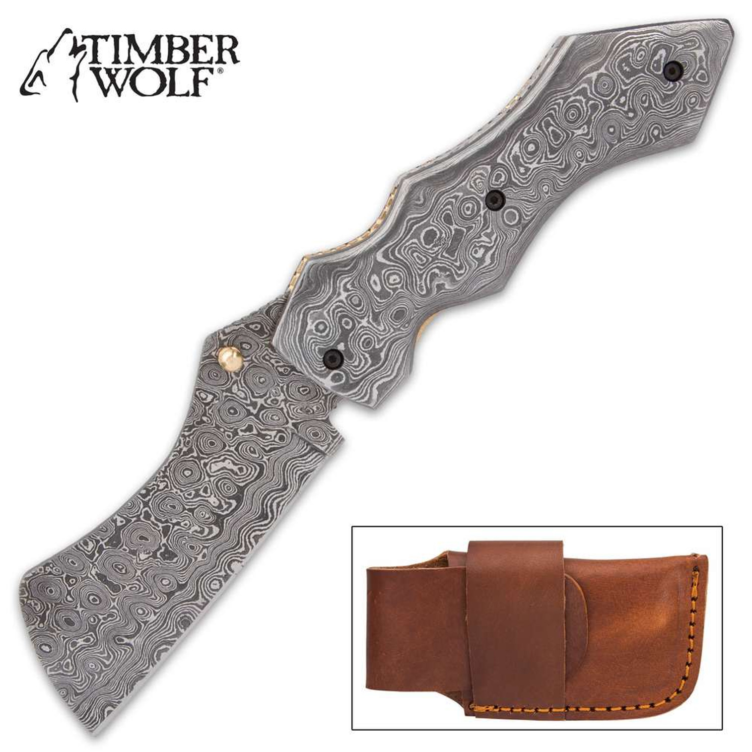 Timber Wolf Knights Watch Pocket Knife And Sheath