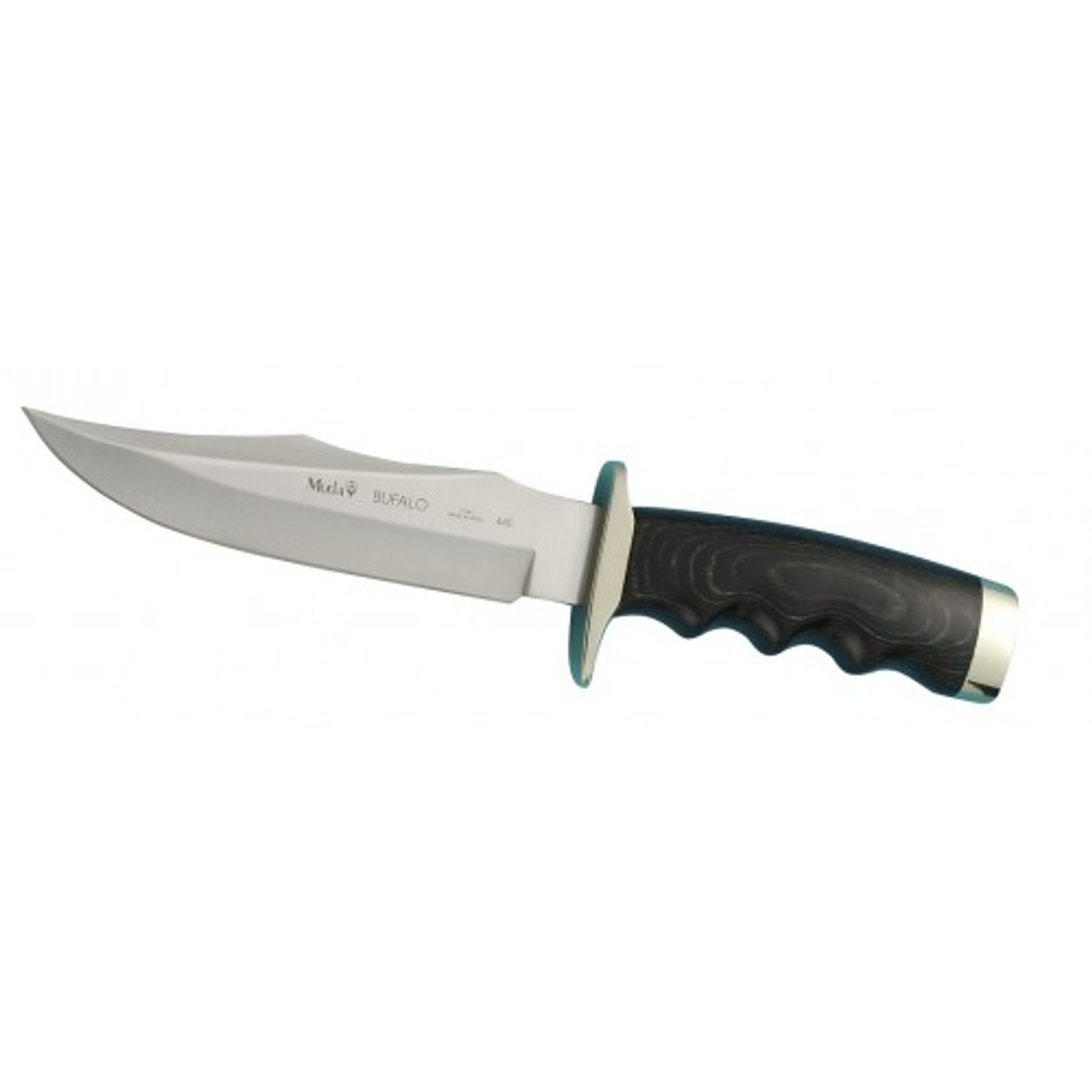 MUELA BUFALO-17M, X50CrMoV15, 6-1/2" Fixed Blade Hunting Knife, Black Pakkawood Handle