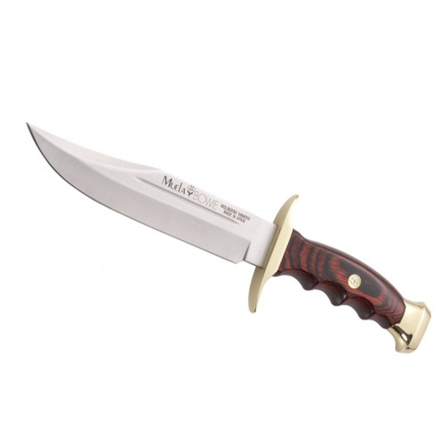 MUELA BW-18, X50CrMoV15, 7-1/8" Fixed Bowie Blade Knife, Coral Pakkawood Handle