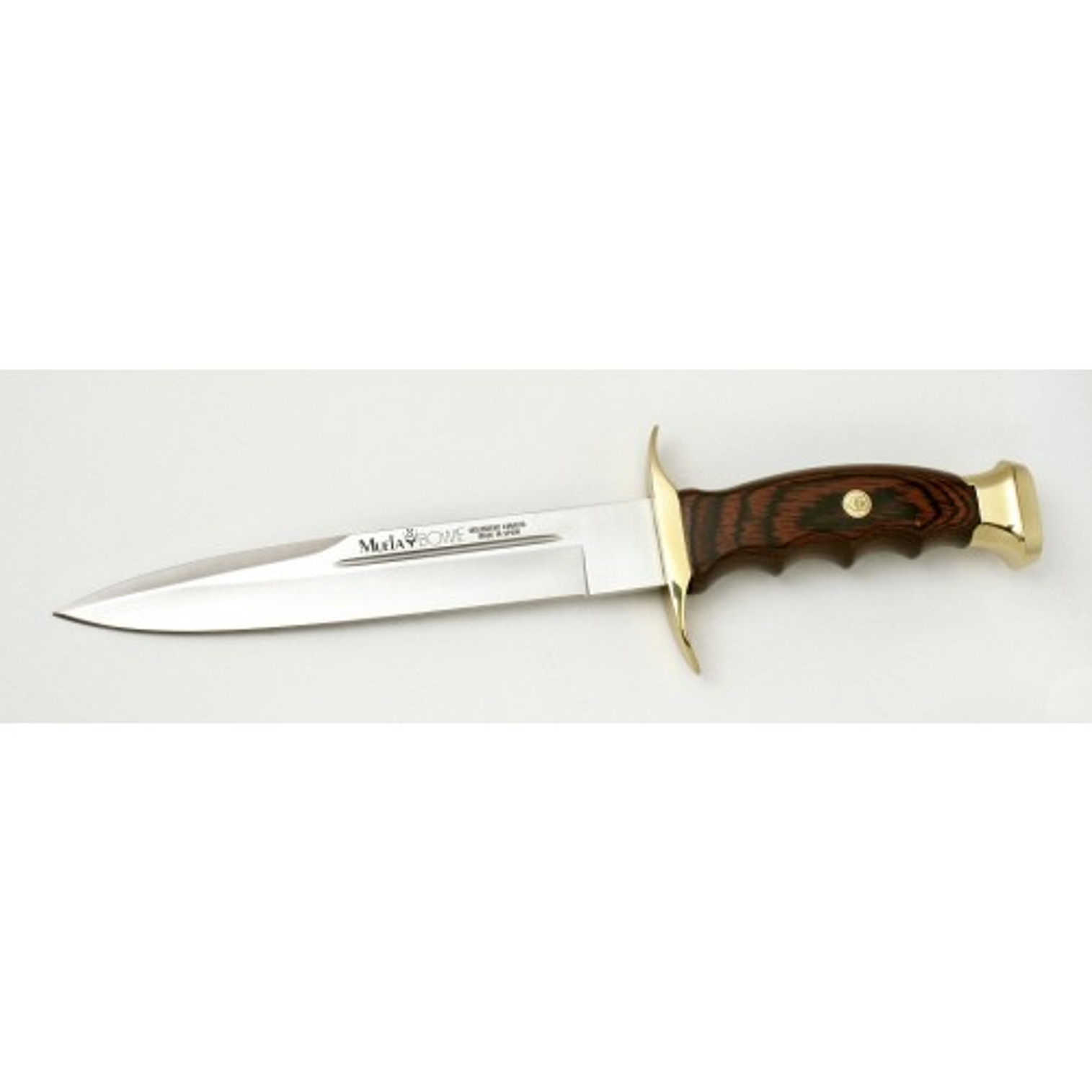 MUELA BW-19, X50CrMoV15, 7-5/8" Fixed Bowie Blade Knife, Coral Pakkawood Handle