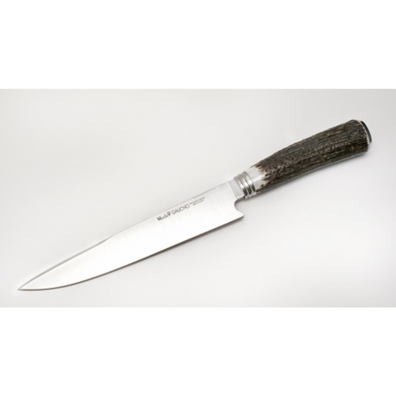 MUELA GAUCHO-20A, X50CrMoV15, 8" Fixed Blade Hunting Knife, Deer Horn Handle