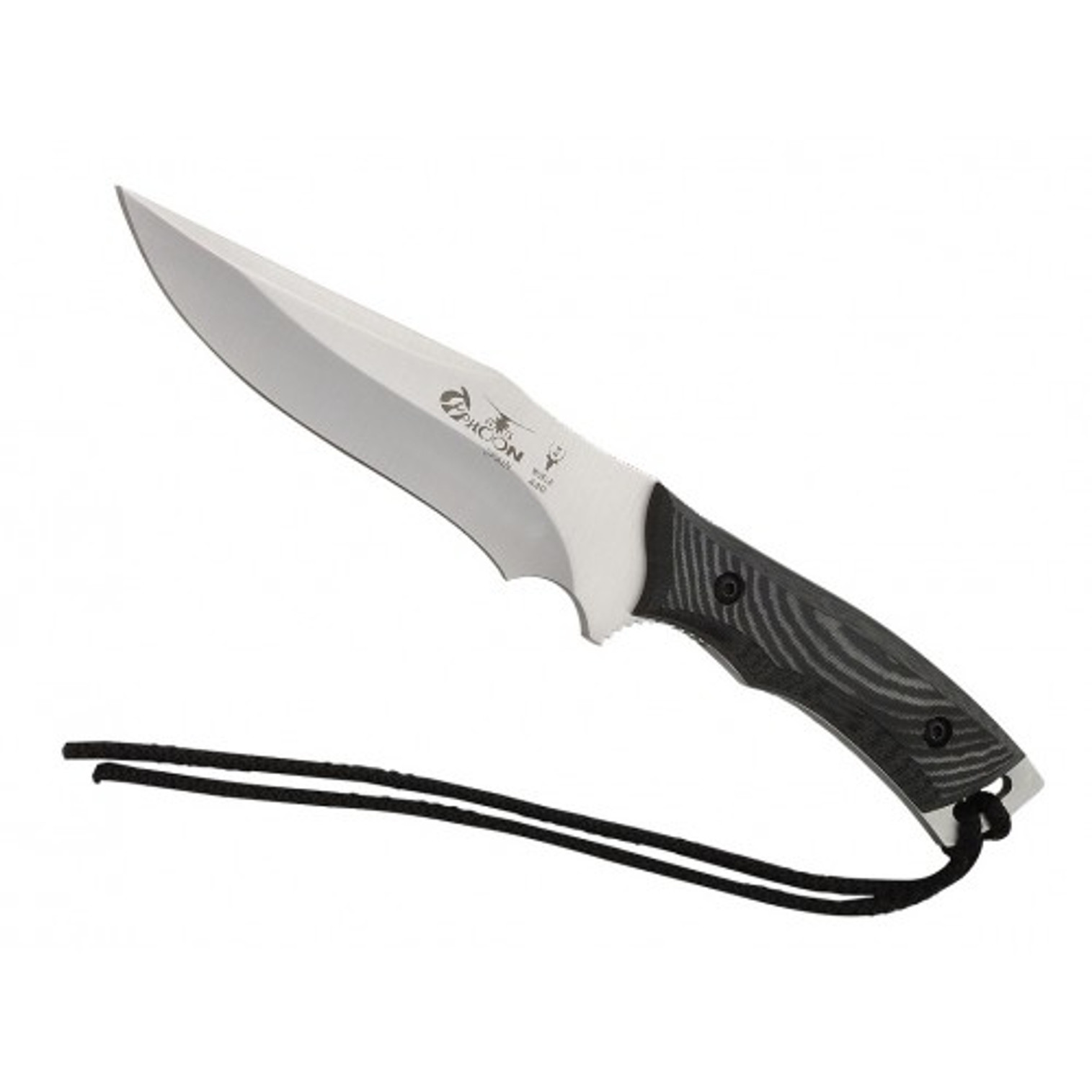 MUELA TYPHOON-15W, X50CrMoV15, 6" Fixed Blade Hunting Knife, Black Micarta Handle