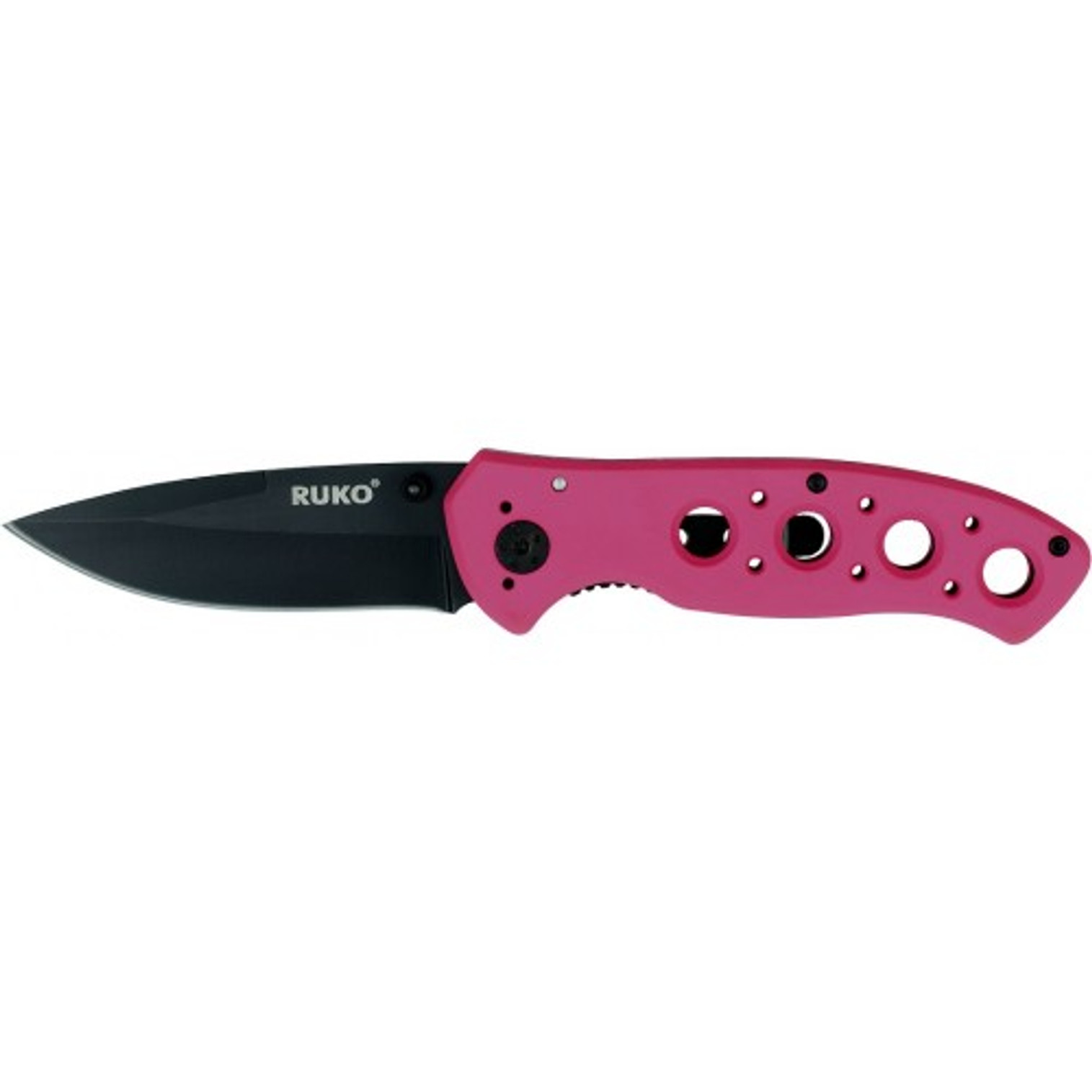RUKO RUK0075PK, 440A, 3-1/4" Folding Blade Knife, Pink Handle, boxed
