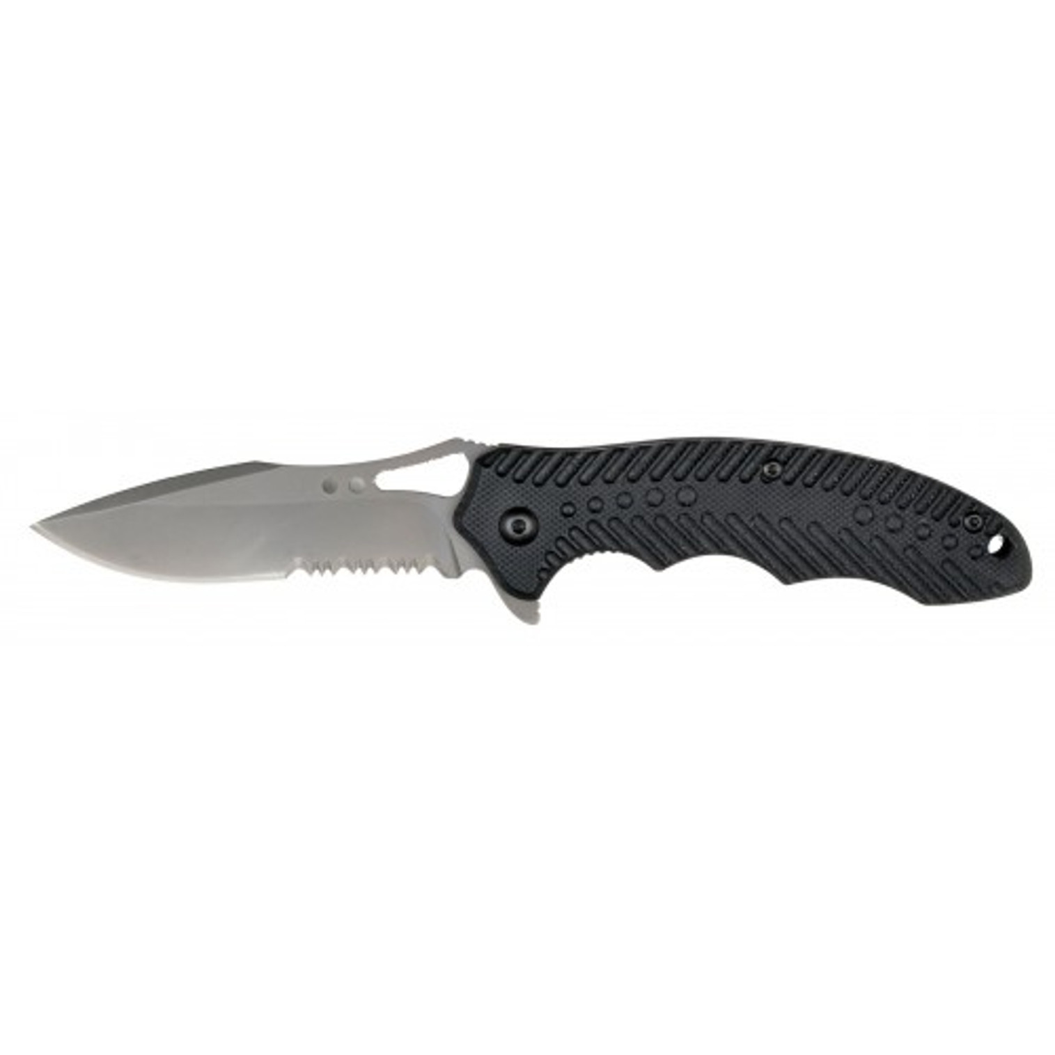 RUKO RUK0172S, 7Cr17MoV TiN, 3" 1/3" Serrated Folding Blade Pocket Knife, G10 Handle w/Lanyard Loop, boxed