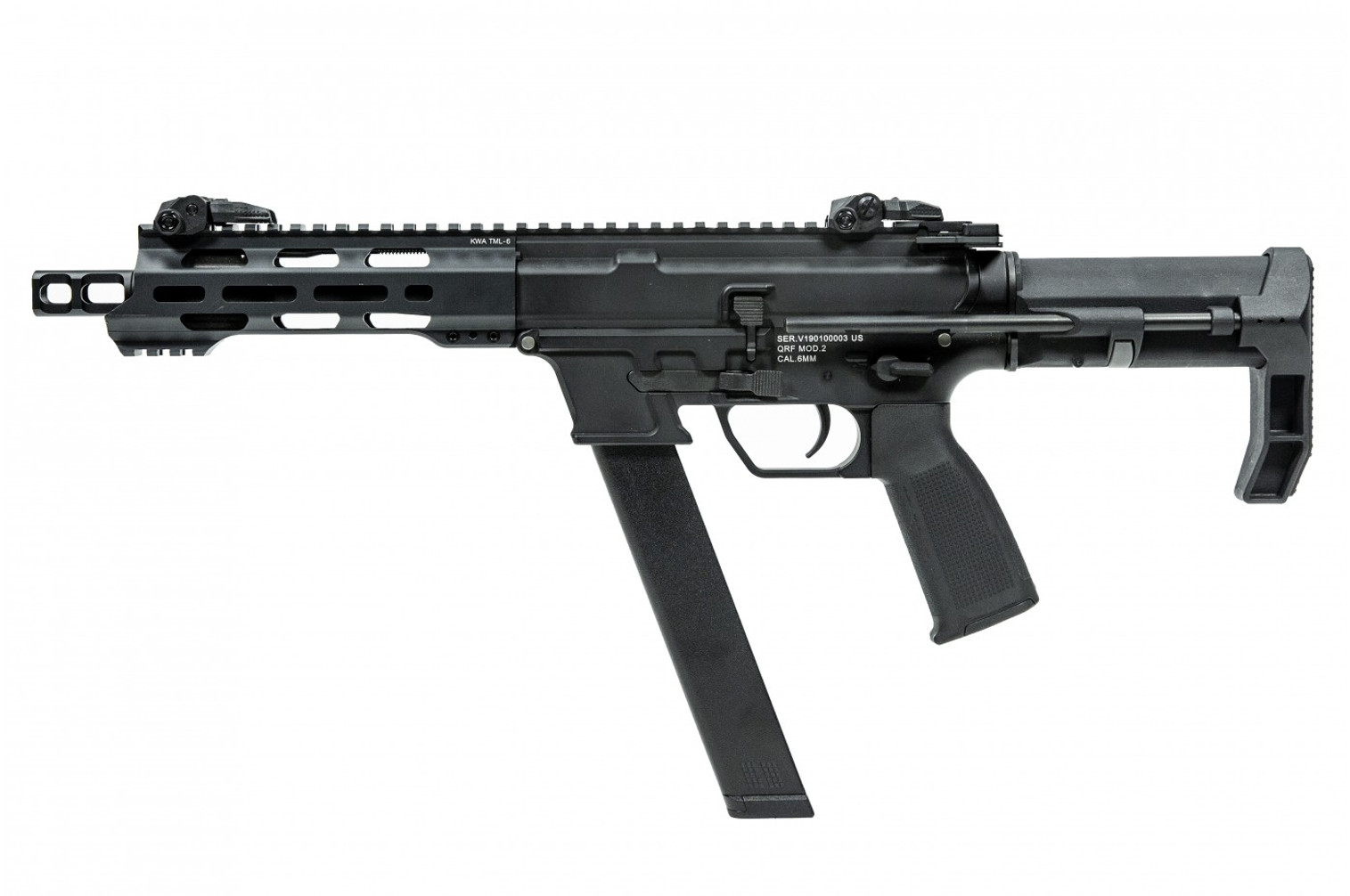 KWA QRF Pistol Caliber AR w/ Adjustable FPS AEG 2.5 Gearbox MOD.2