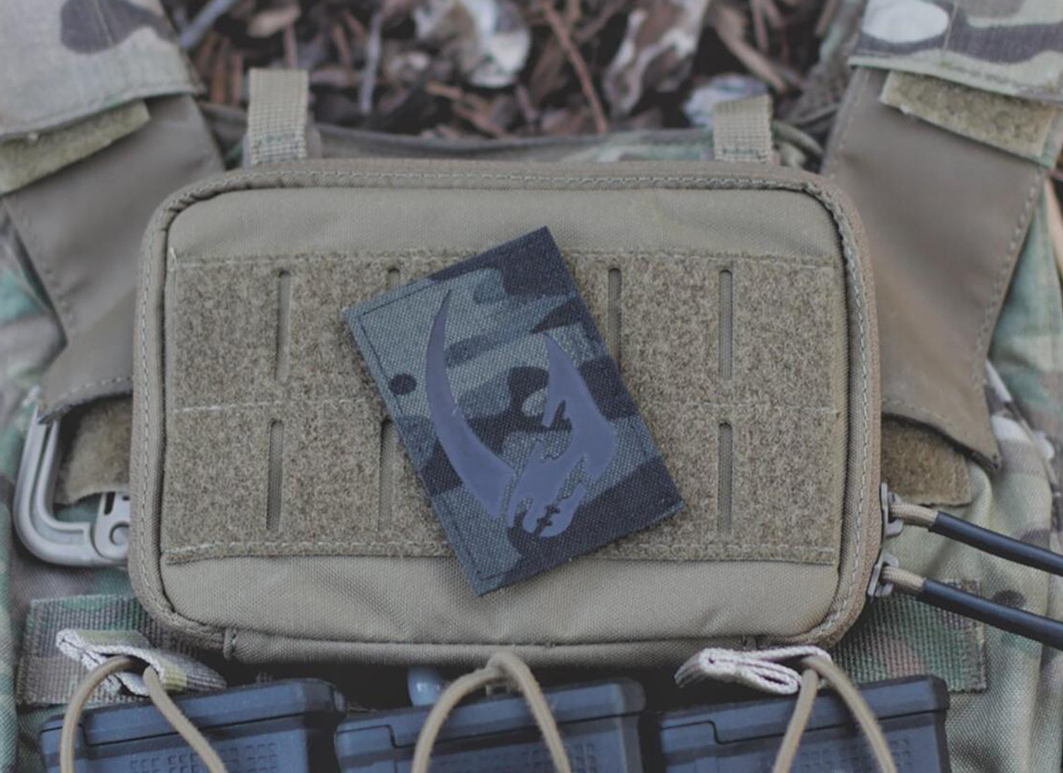 The Overland Portal "Mudhorn" Patch (Color: Multicam Black / IR Reflective)