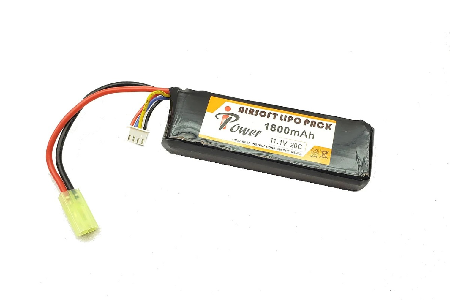 iPower 11.1V Airsoft LiPo Battery (Model: 1800mAh 20C Brick)