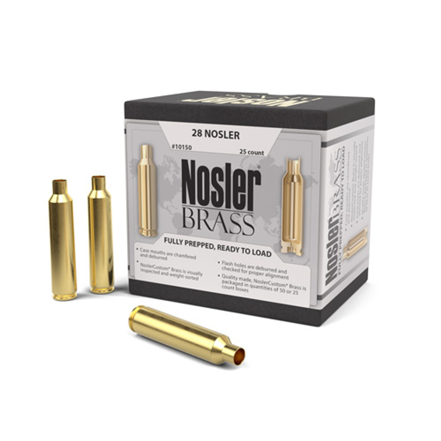 28 Nosler Custom Brass 25 Per/Box