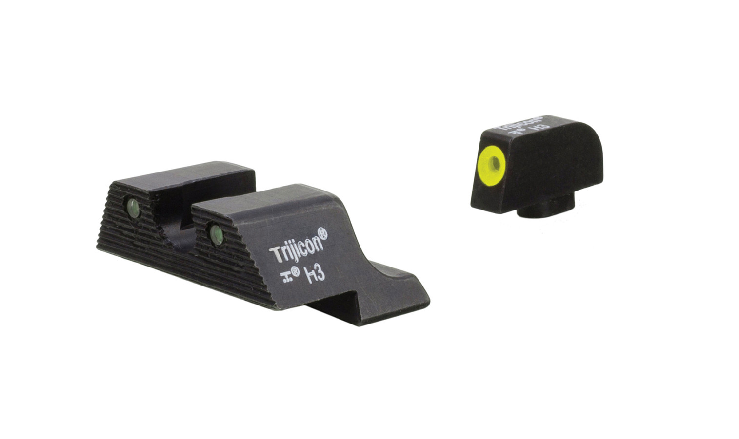 Trijicon HD XR Night Sights Glock Small Frames Front: Yellow Outline/Green Tritium, Rear: Black Outline/Green Tritium