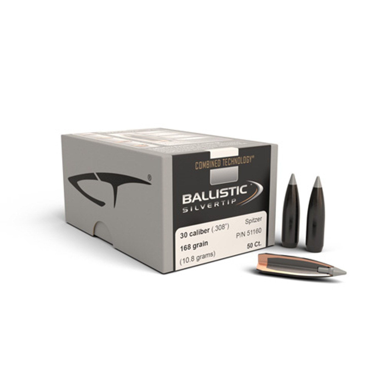 .308 Dia 168Gr Ballistic Silvertip