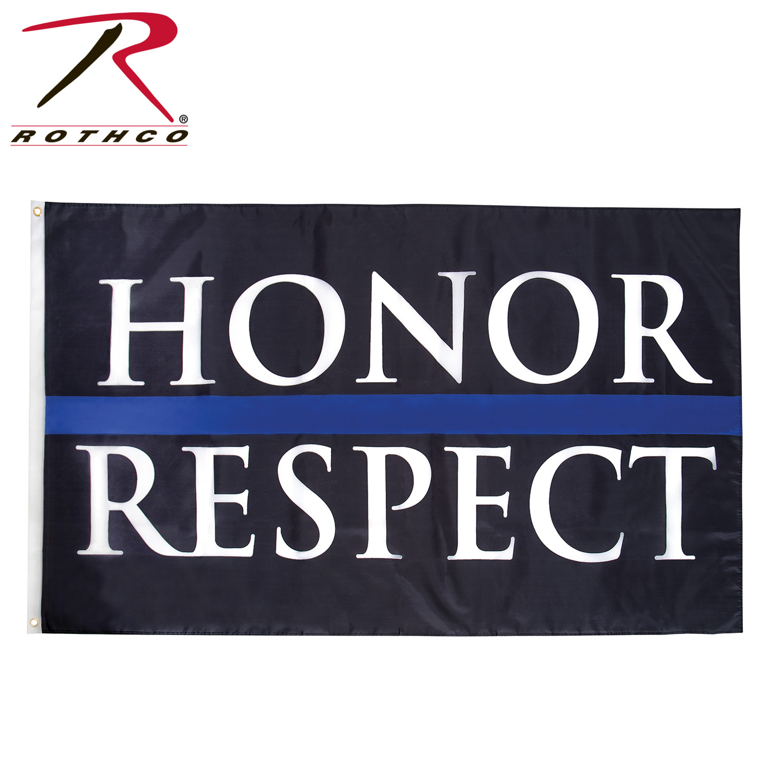 Rothco Honor & Respect Thin Blue Line Flag - 3' X 5'