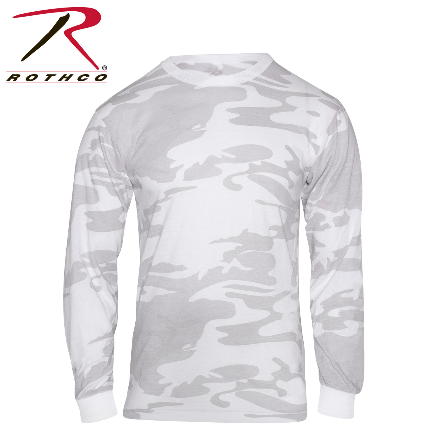 Rothco Long Sleeve Colored Camo T-Shirt - White Camo