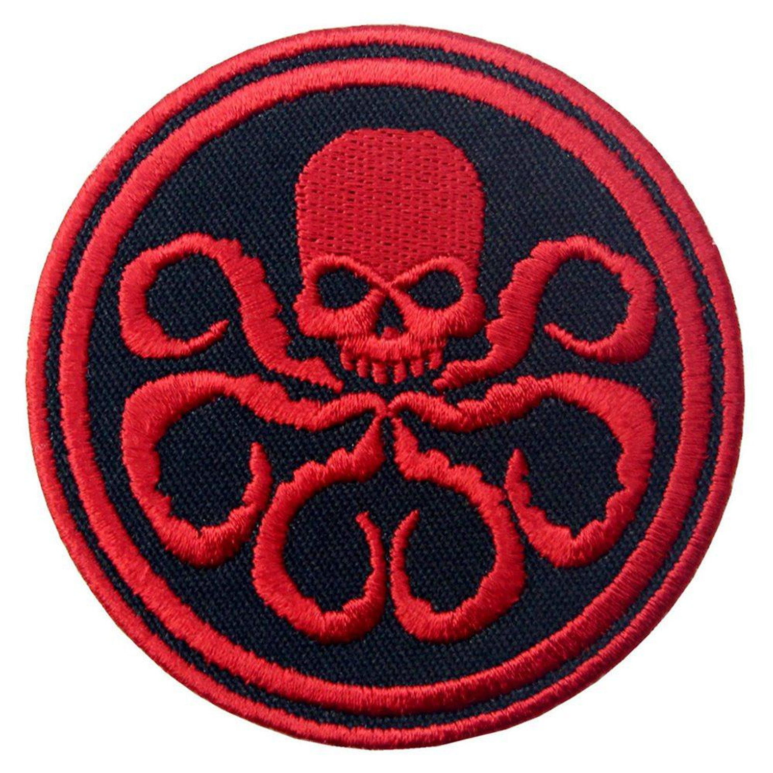 Hydra Embroidered Iron On Patch - Red