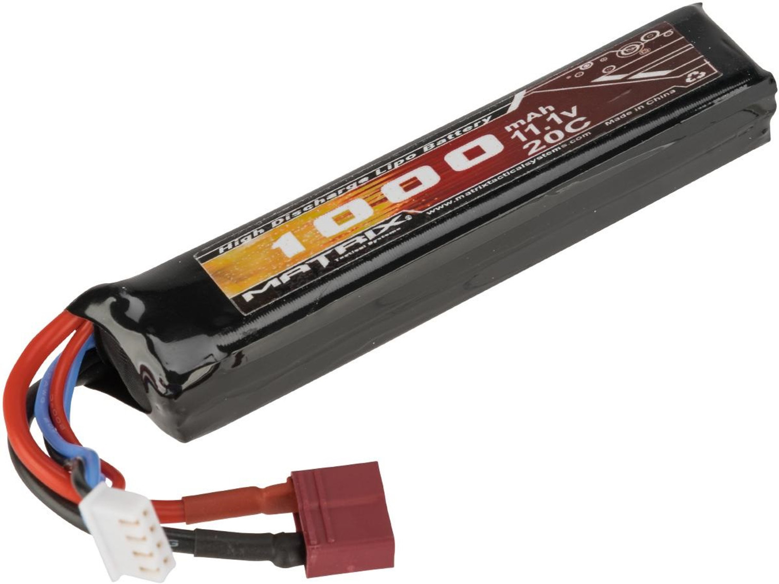 Matrix High Performance 11.1V Stick Type Airsoft LiPo Battery (Configuration: 1000mAh / 20C / Deans & Short Wire)