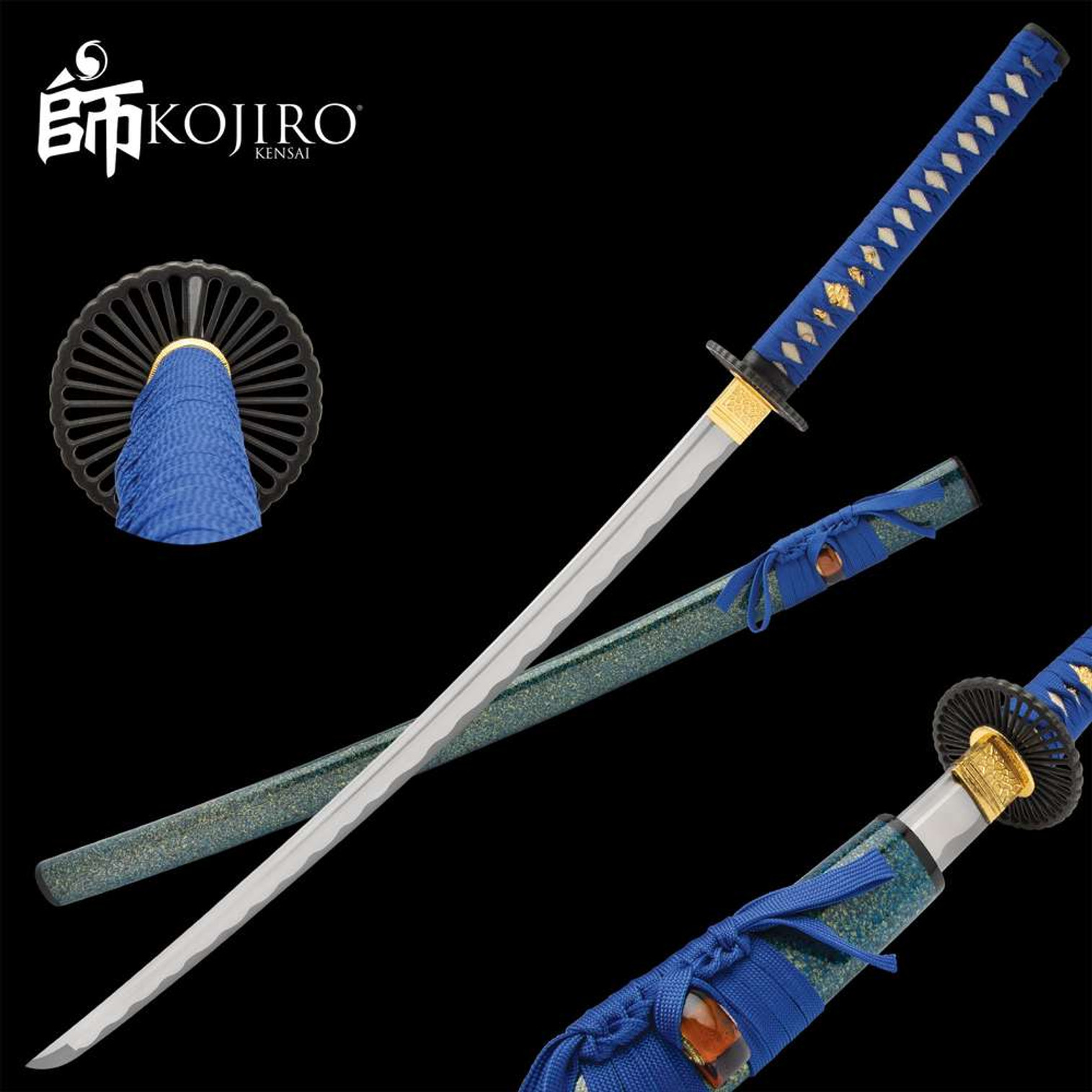 Kojiro Royal Blue Katana And Scabbard