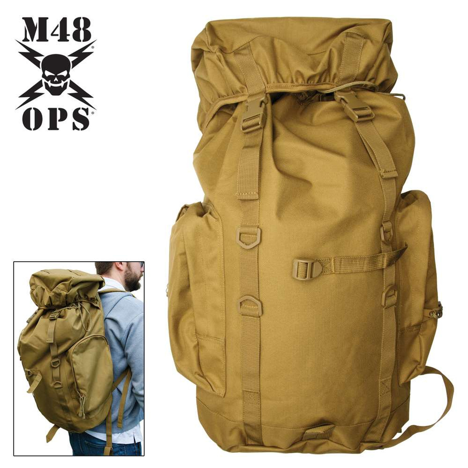 M48 Coyote Brown 45L Tactical Back Pack