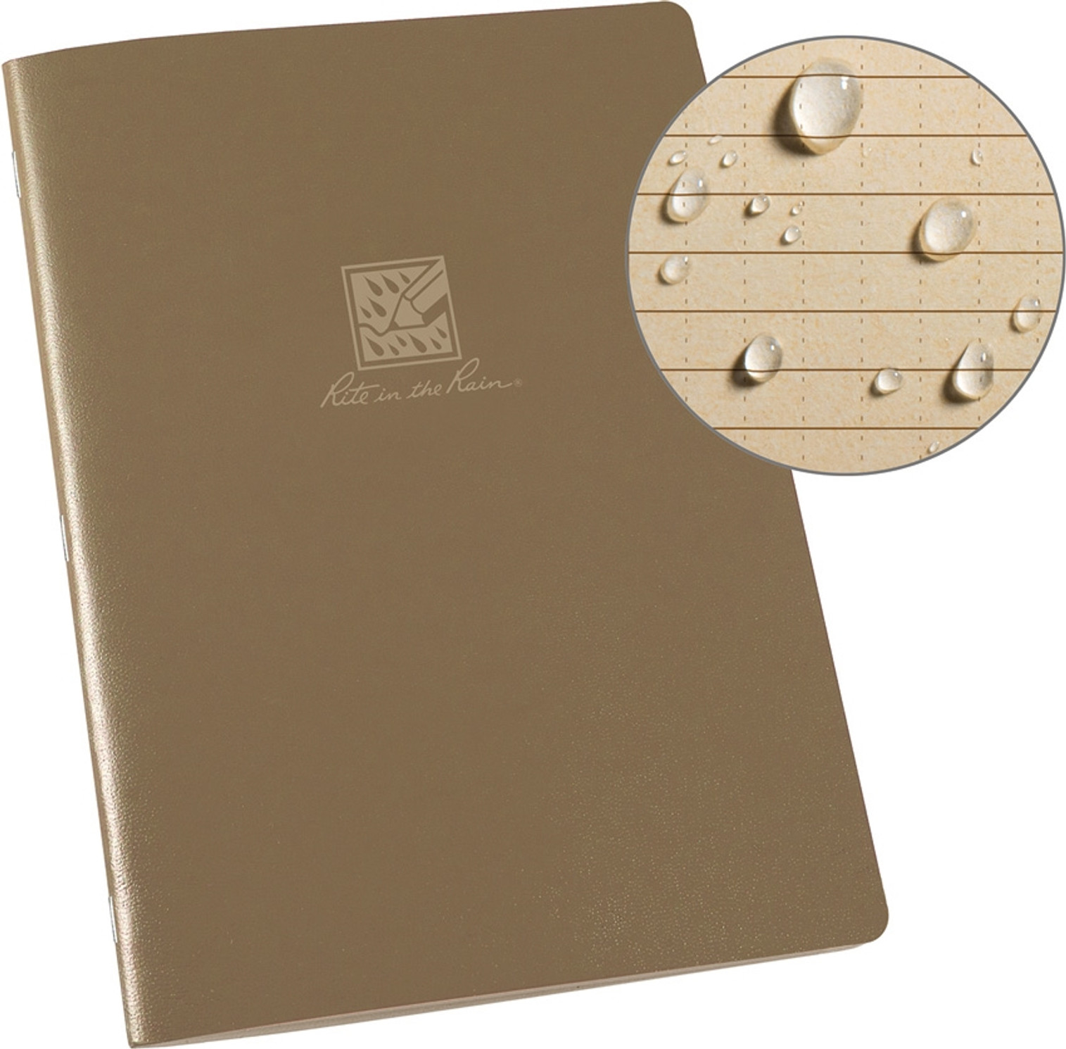 Large Stapled Notebook Tan