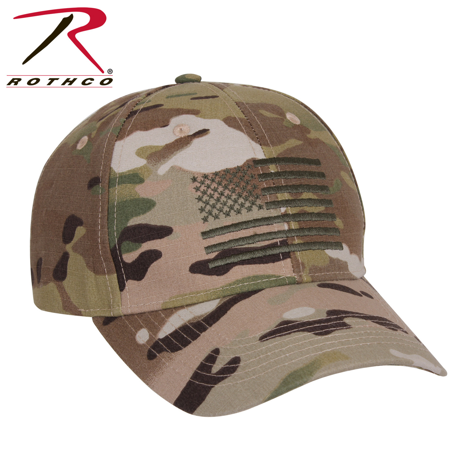 Rothco U.S. Flag Low Profile Cap - Multicam