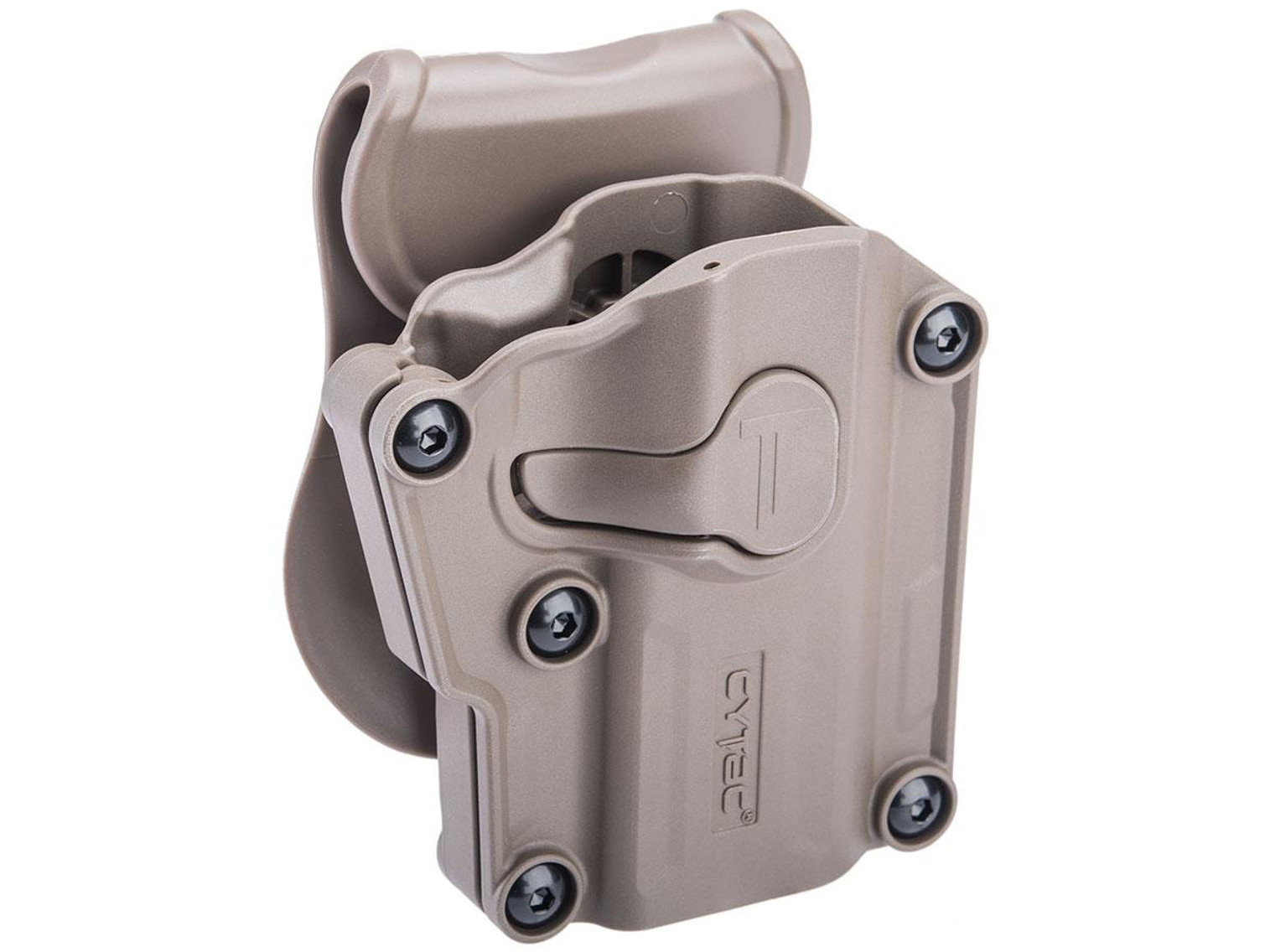 CYTAC Mega-Fit Hard Shell Active Retention Universal Pistol Holster (Color: Flat Dark Earth / Paddle)