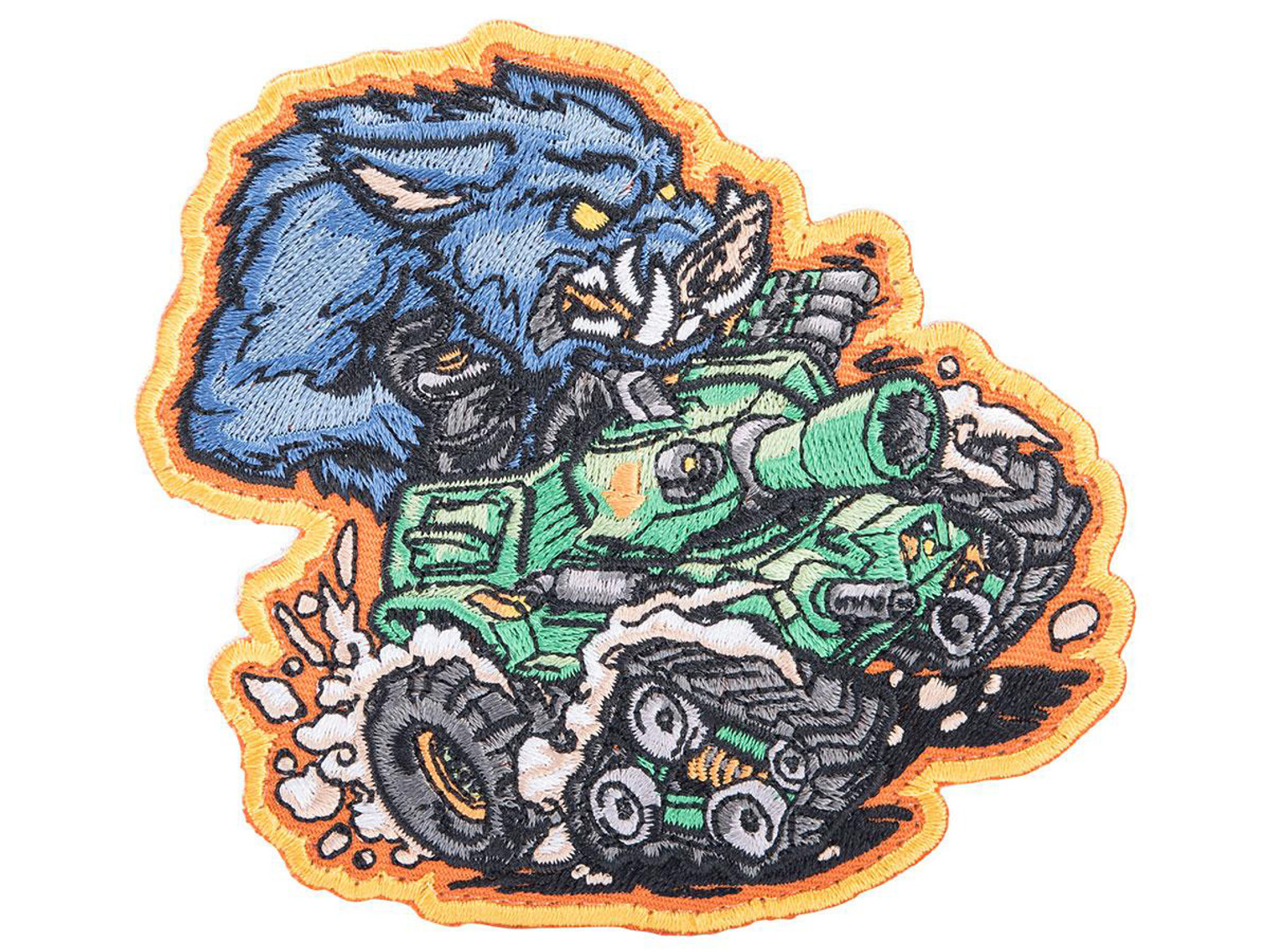Mil-Spec Monkey "War Machine Boar 1" Embroidered Morale Patch (Color: Blue)