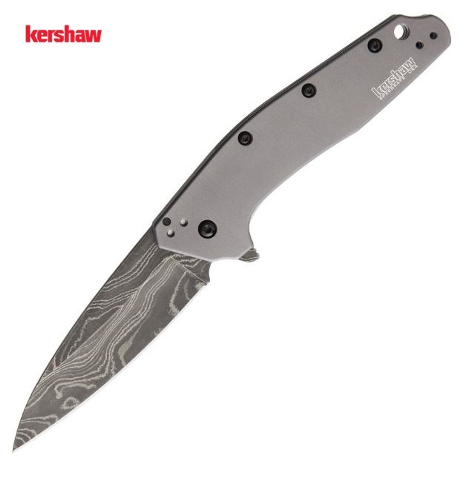 Kershaw Dividend Flipper Folding Knife - Damascus