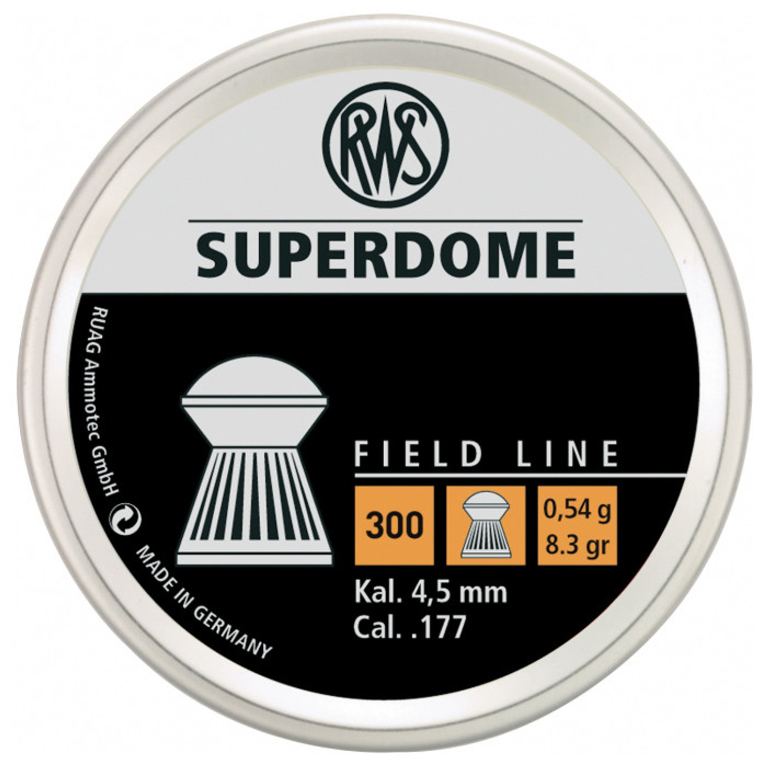 RWS Hobby Superdome .177 cal. Pellets - 300 Count