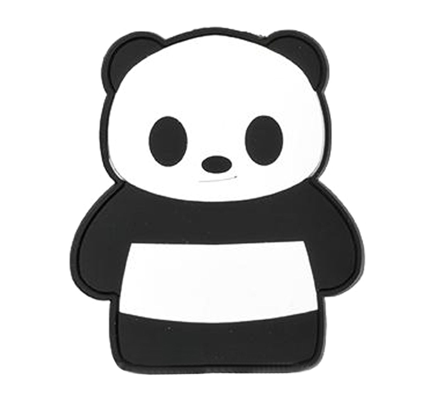 Epik Panda "Birthday Suit" PVC Rubber Hook and Loop Morale Patch - Black / White