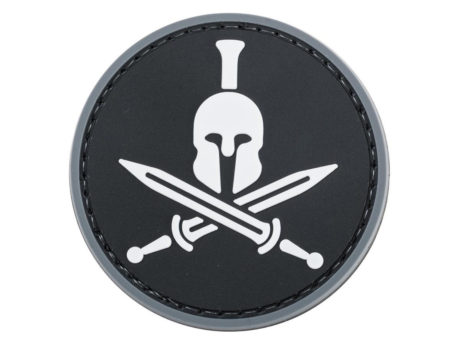 Matrix "Spartan Swords" PVC Morale Patch (Color: Black / White)