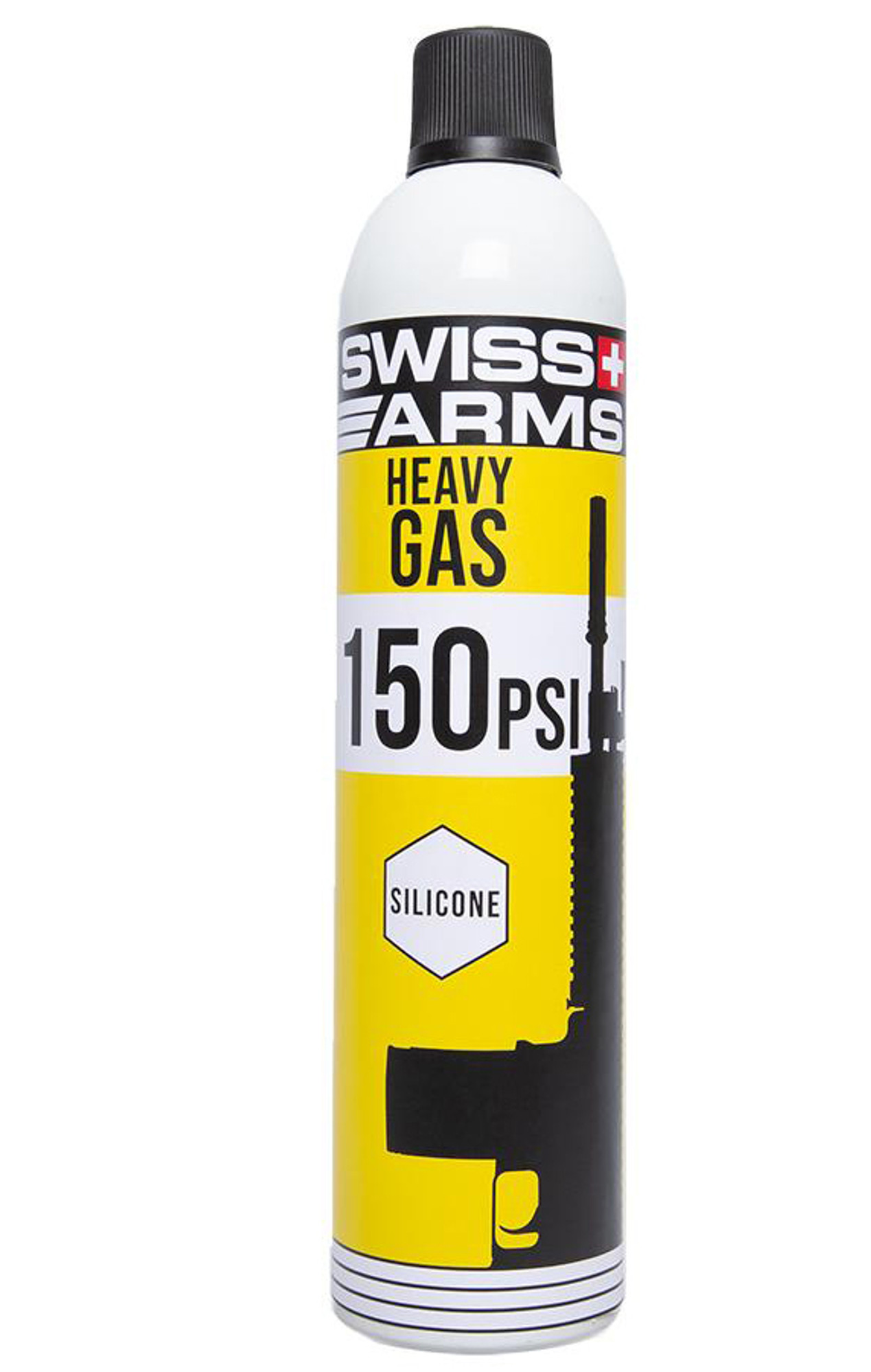 Swiss Arms 600ml Lubricated Green Gas Bottle (Model: 150 PSI)